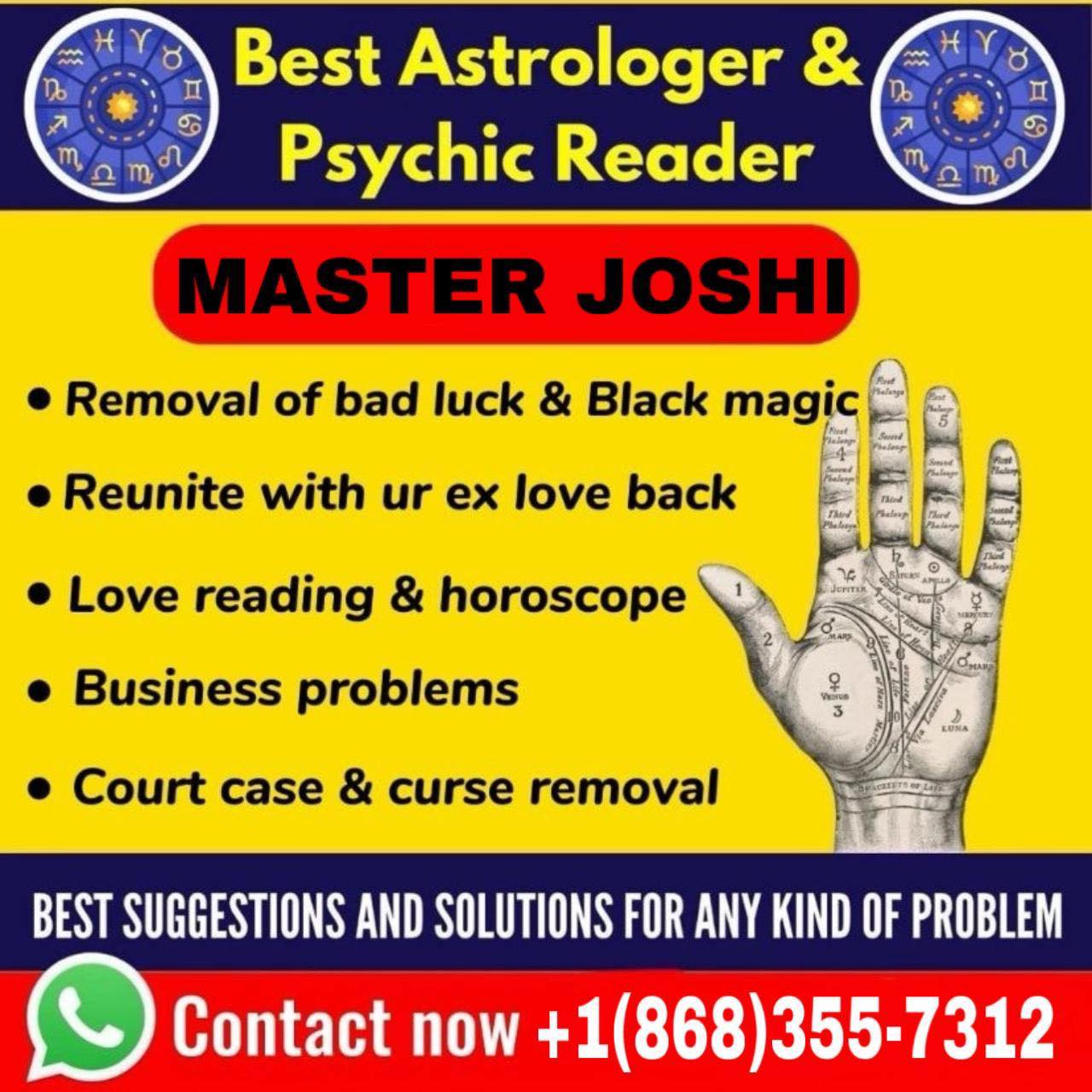 Famous Indian astrologer Facebook ad: Clear all ur problems Palm Reader in USA