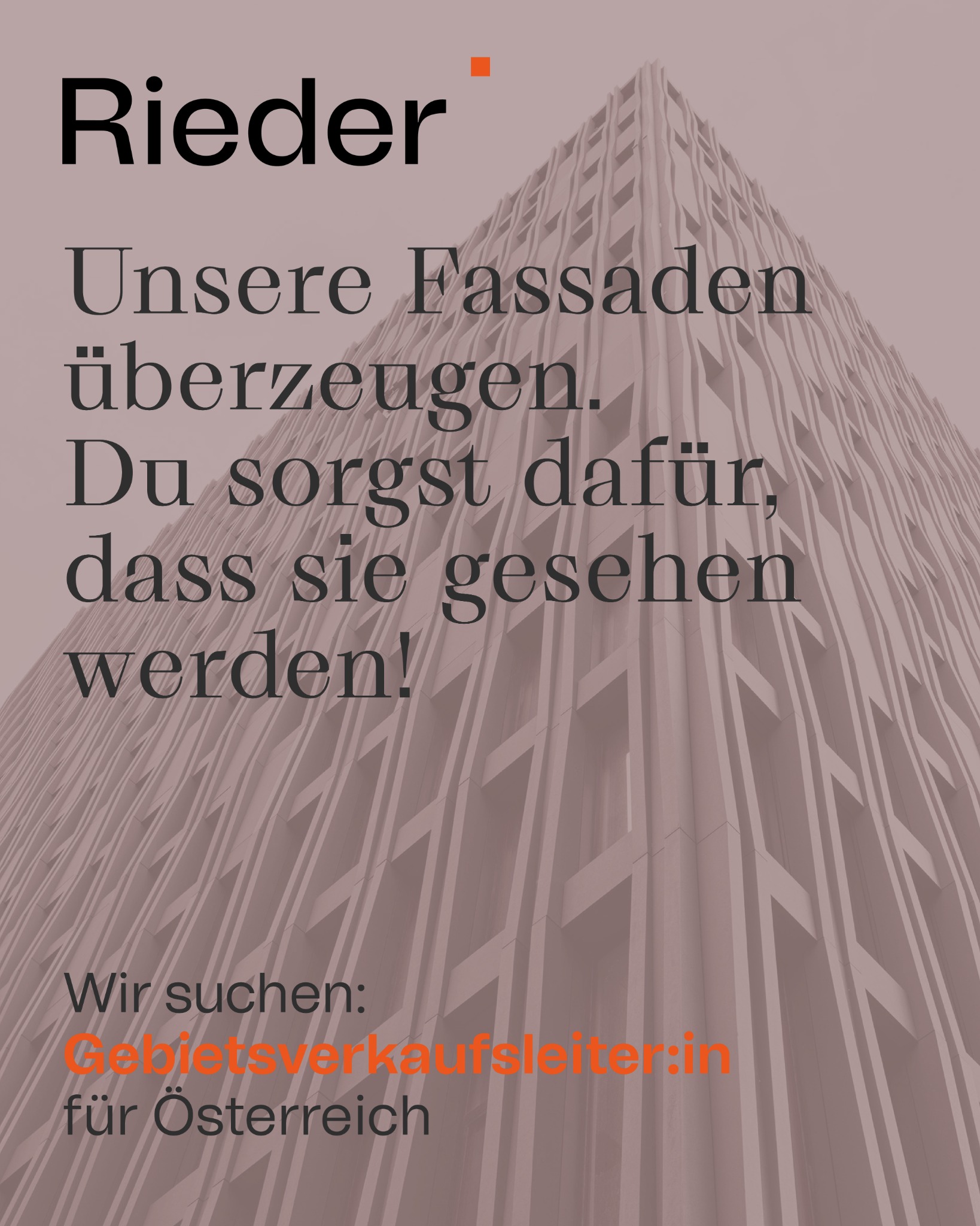 Rieder facades Facebook ad from Jul 22, 2026