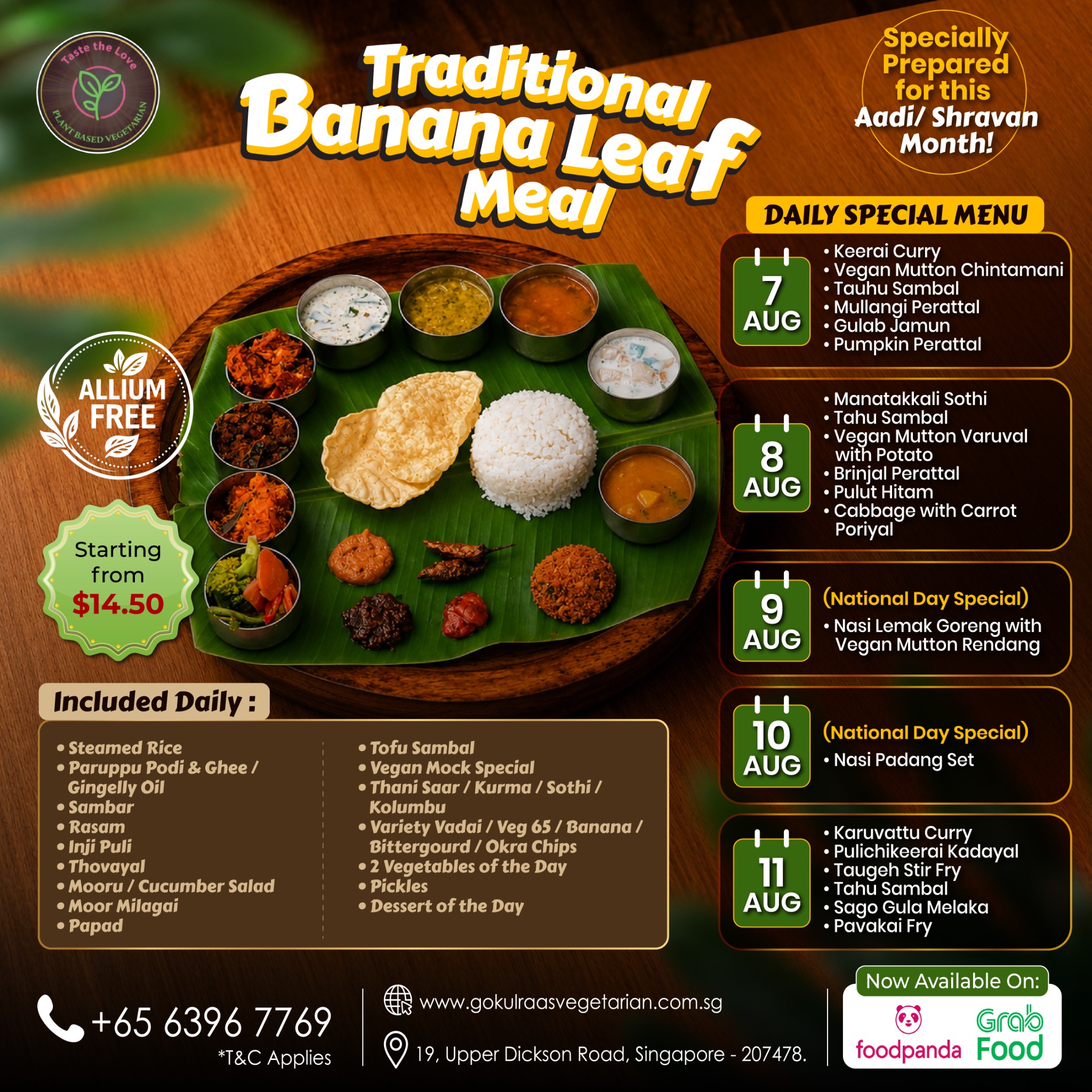 GOKUL RAAS VEGETARIAN Facebook ad: Make a reservation now!