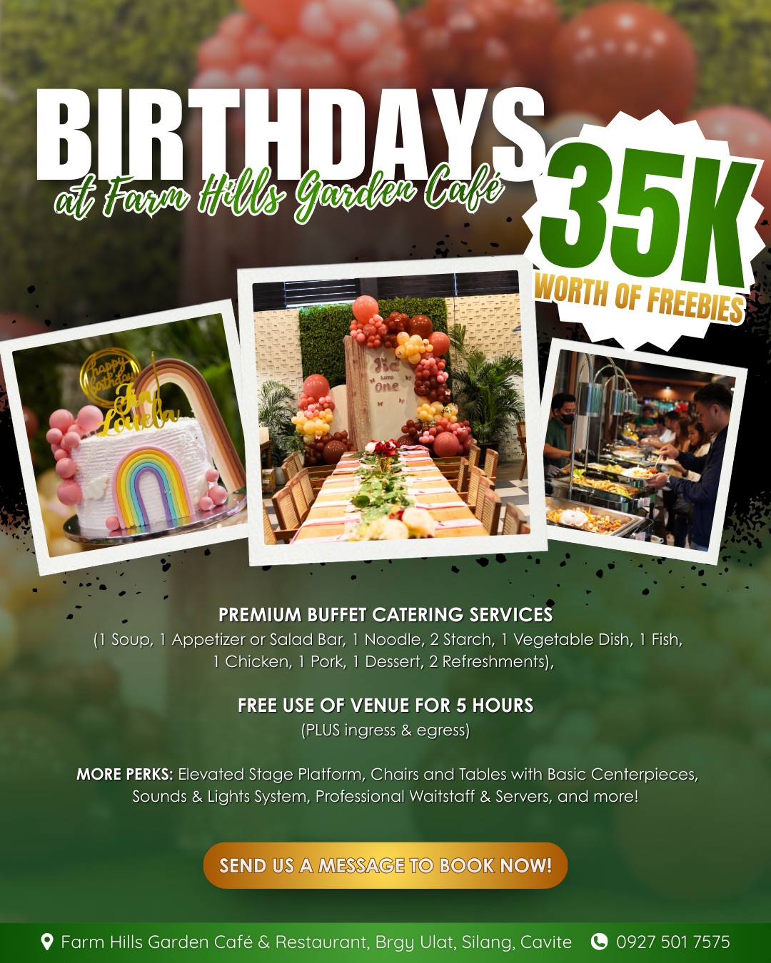 Farm Hills Garden Cafe & Restaurant Facebook ad