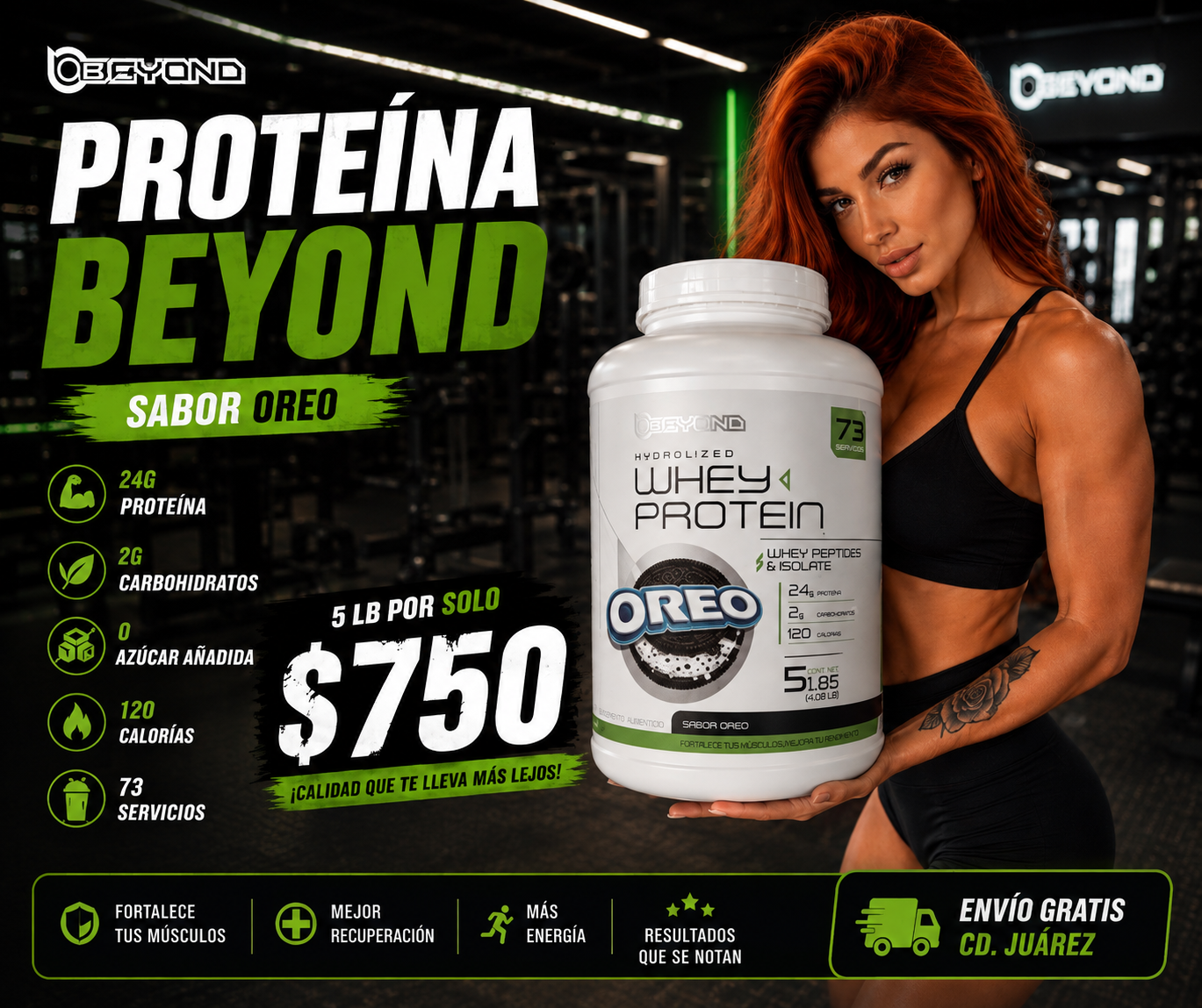 SARMS Cd. Juárez Facebook ad: Beyond Whey 5 LB por $750