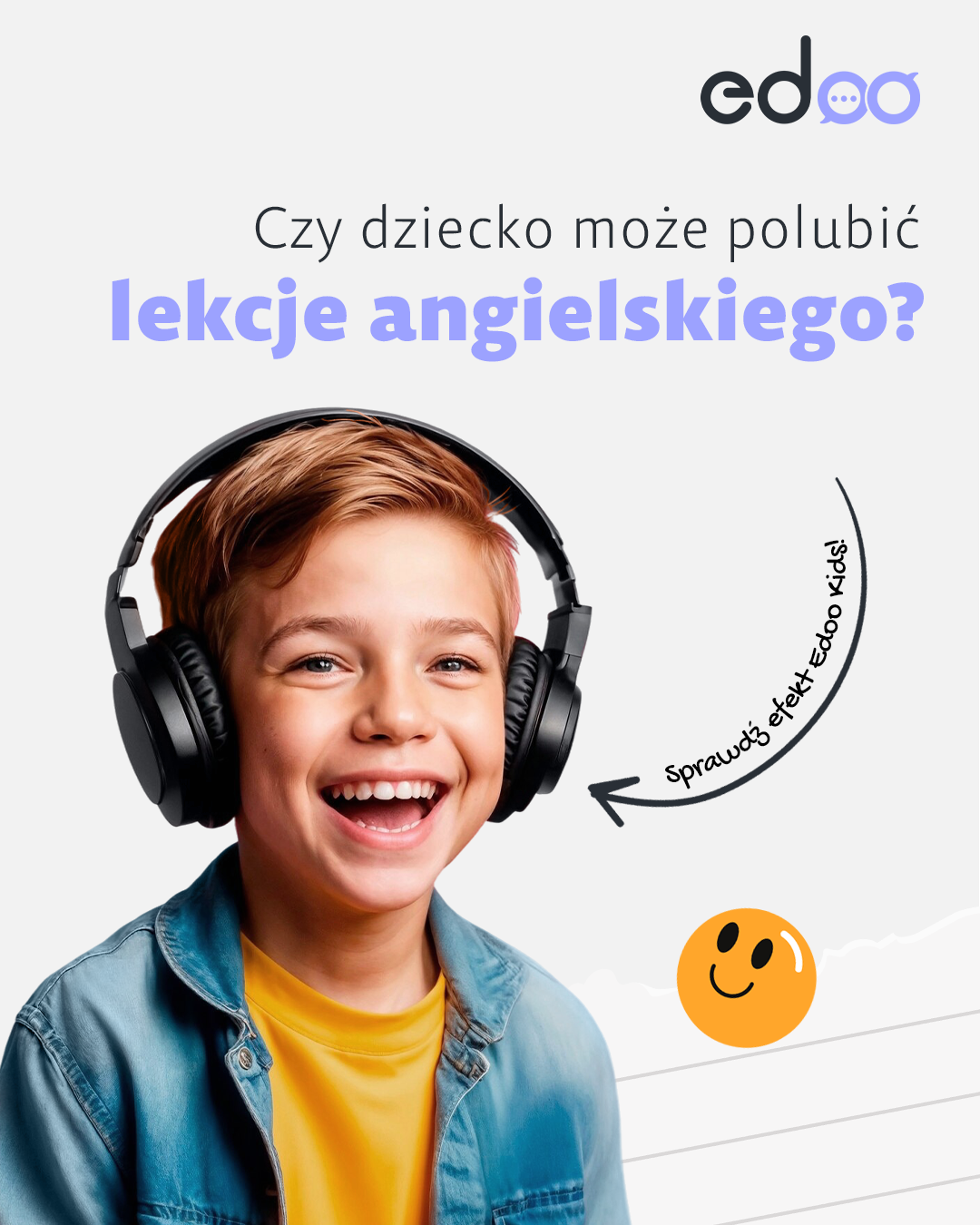 Szkoła Językowa Edoo Facebook ad from Feb 24, 2026