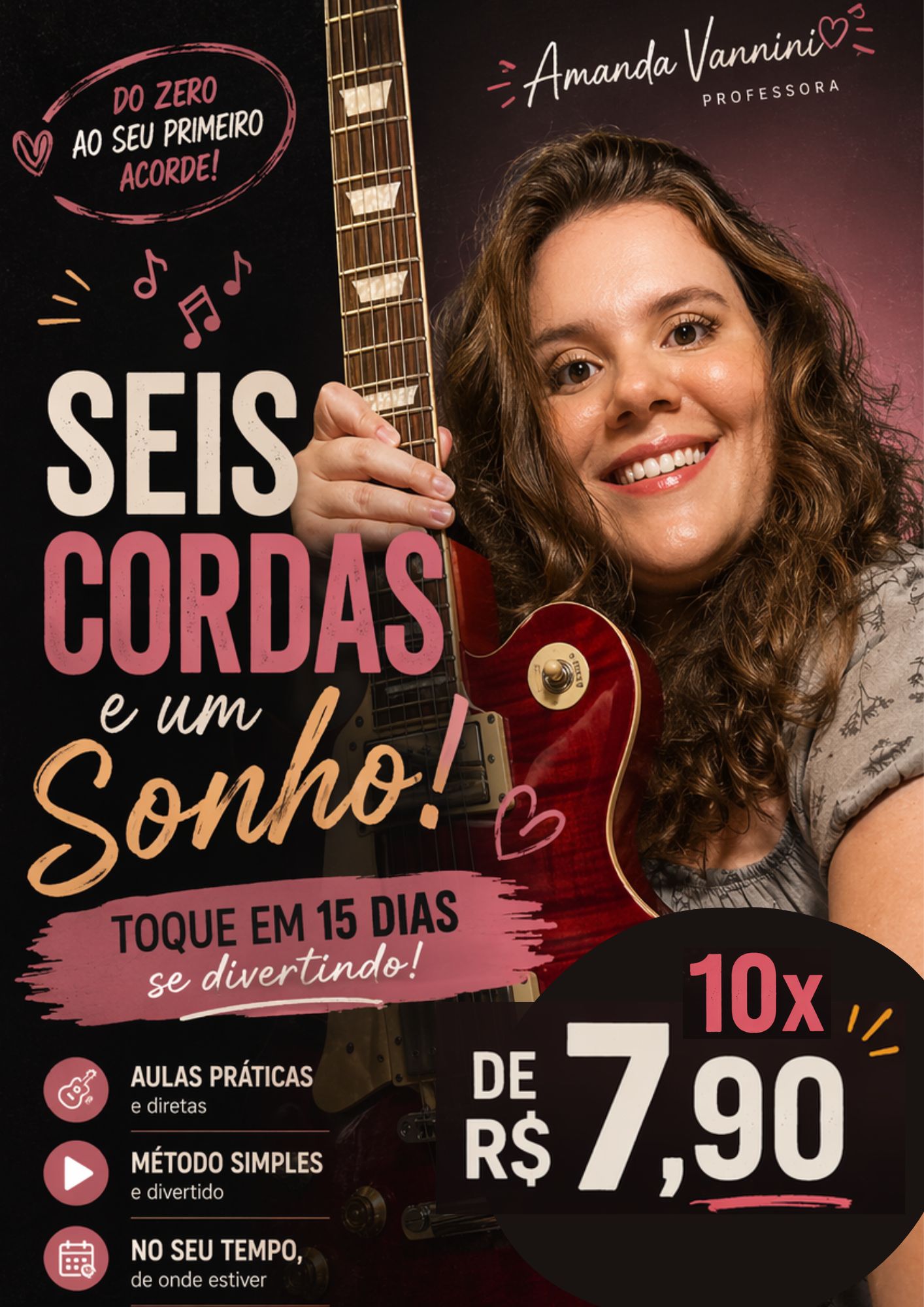 Uma Guitarra e Um Sonho por Amanda Vannini Facebook ad: Realize seu sonho de tocar violão ou guitarra!