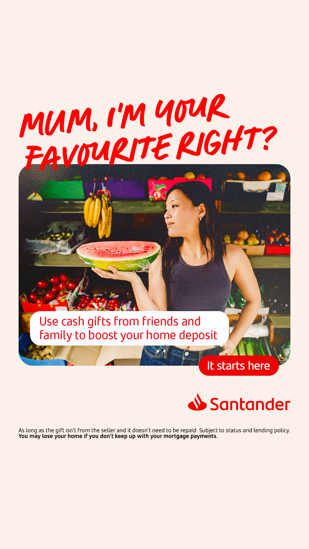 Santander UK Facebook ad