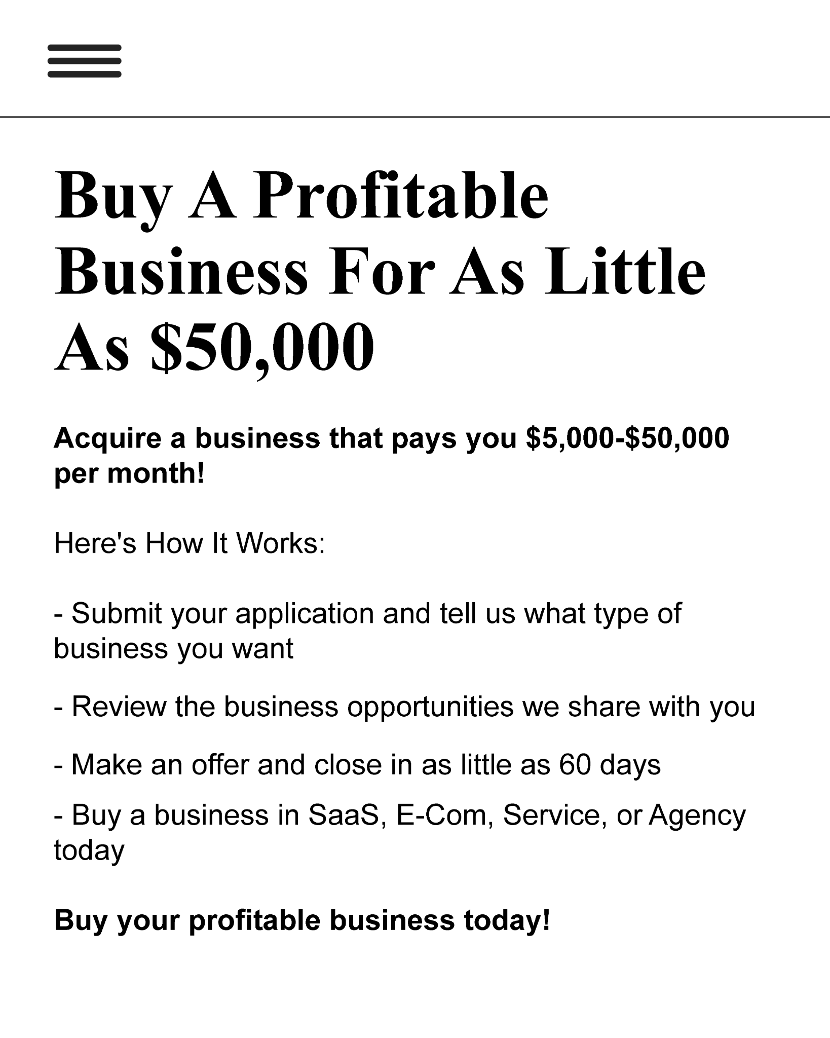 Munera Ventures Facebook ad