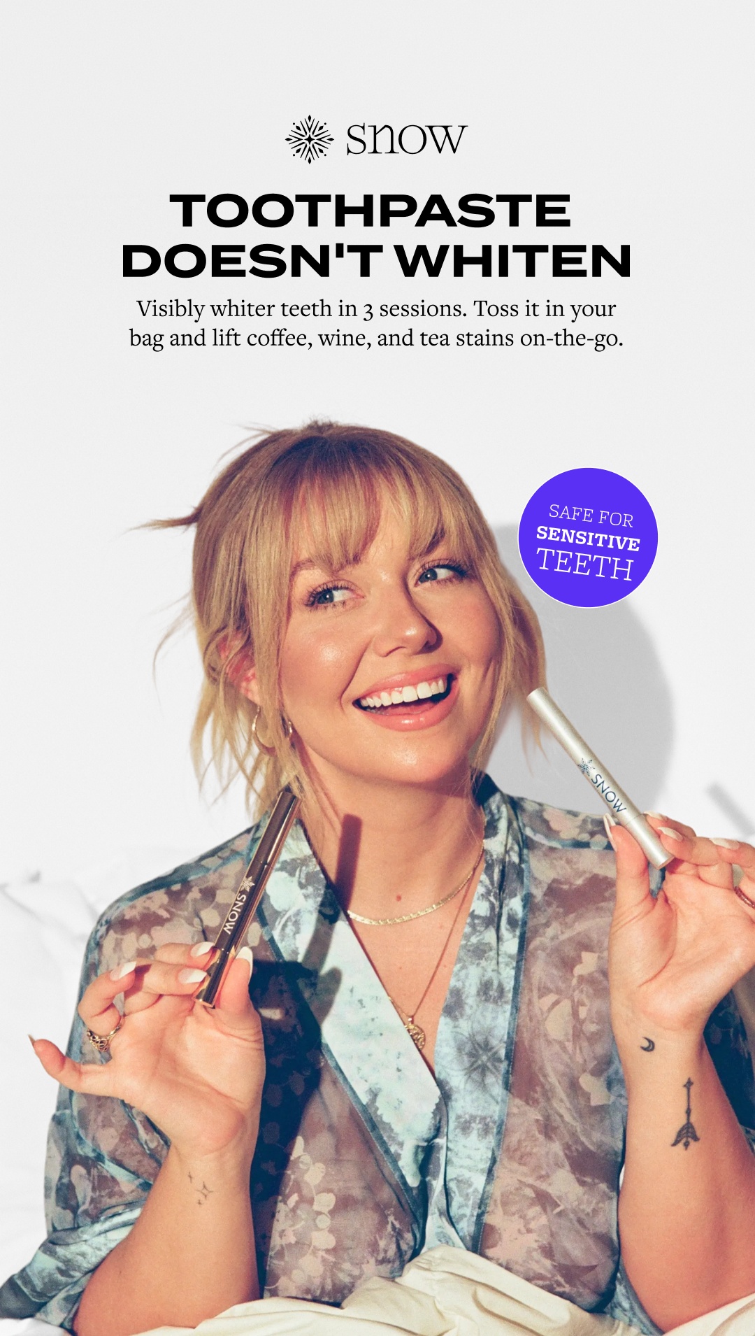 SNOW Teeth Whitening Facebook ad