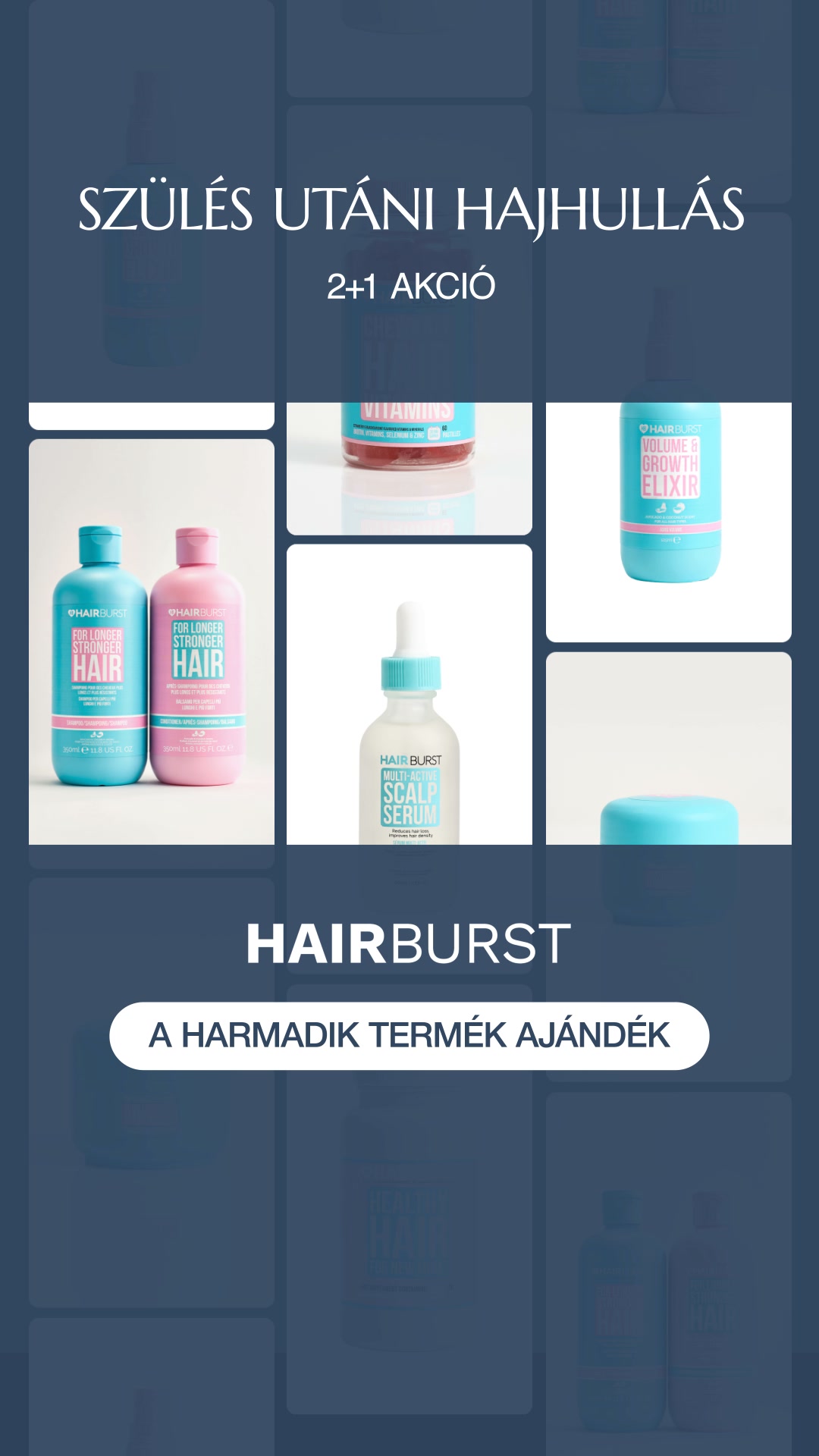 Hairburst Hungary Facebook ad: 2+1 AKCIÓ