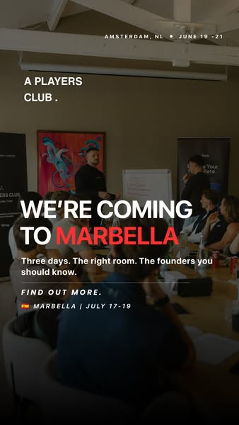 APlayersTour Facebook ad: Marbella. July 17-19. Limited seats.