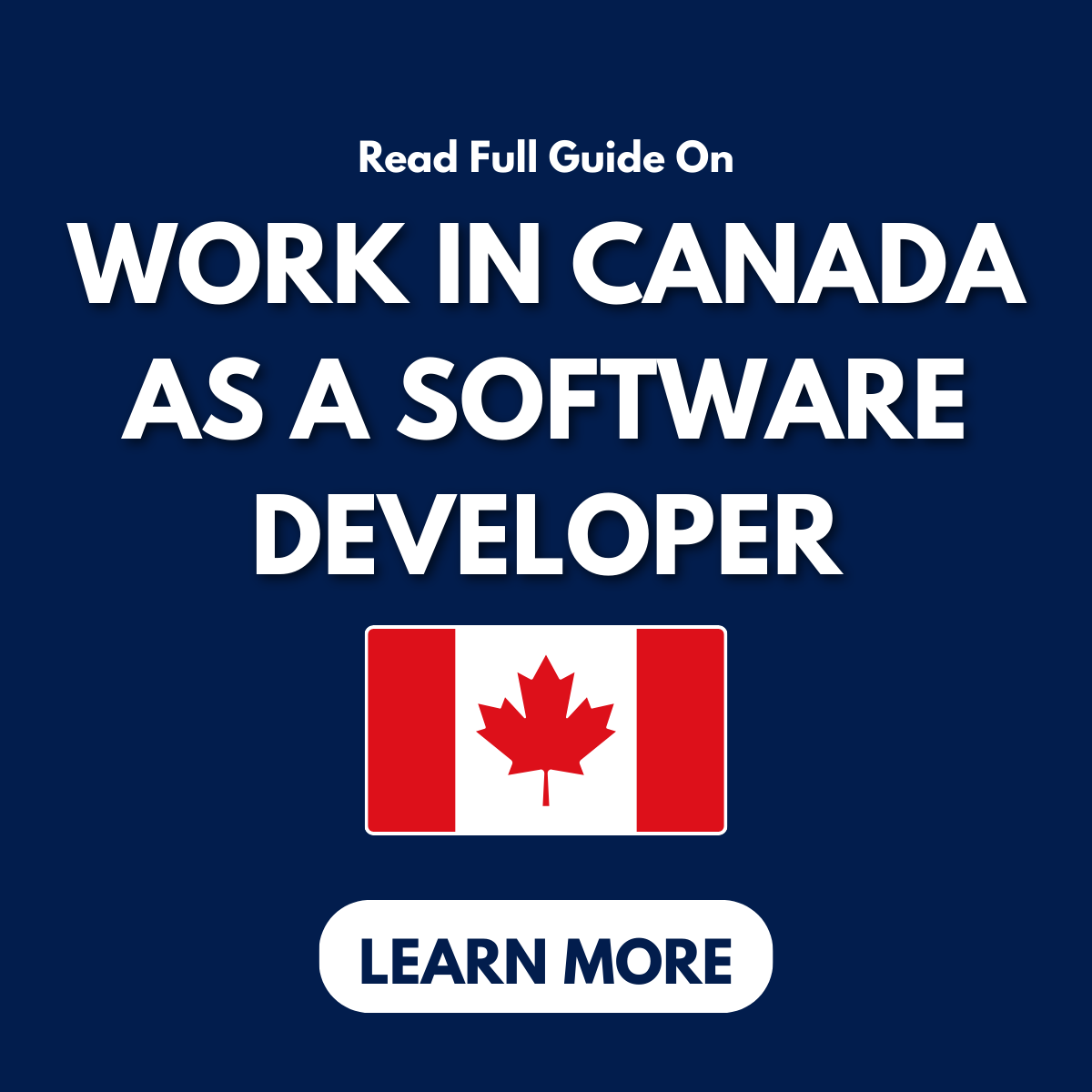 Info Today Facebook ad: Read Full Guide On Work in Canada as a Software Developer