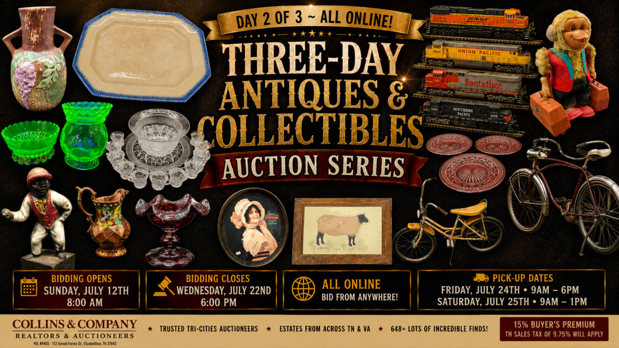 Collins & Co Realtors and Auctioneers Facebook ad from Jul 3, 2026