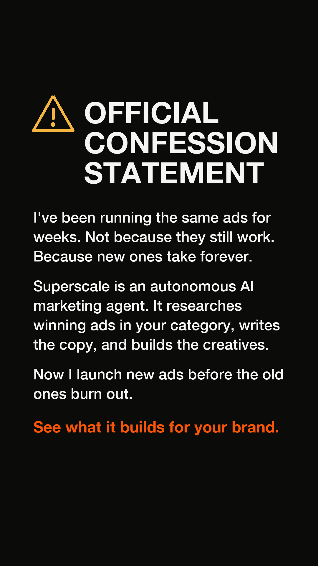 Superscale AI Facebook ad: Meet your AI creative strategist