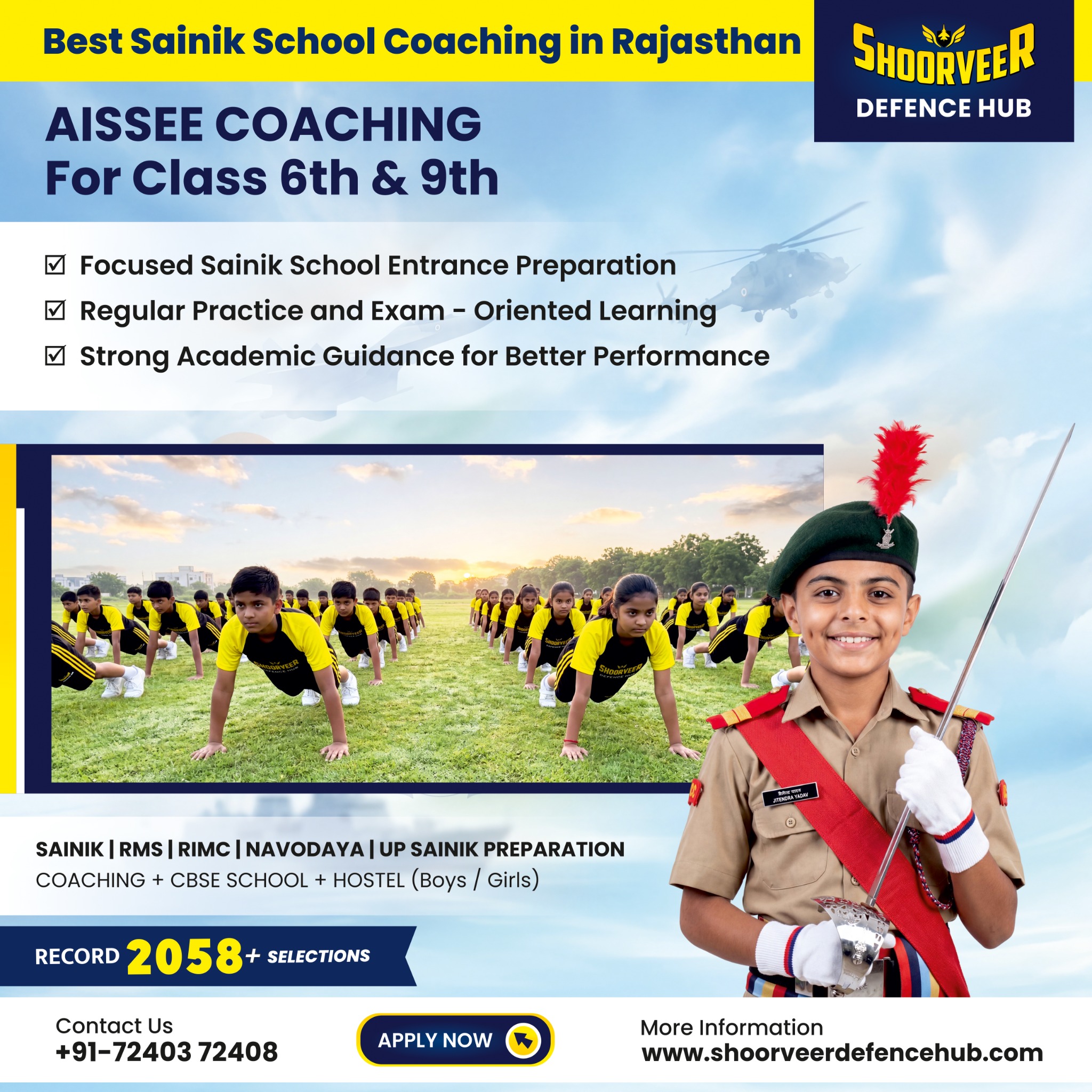 Shoorveer Defence Hub Facebook ad: Every Parent Dreams of a Strong & Successful…