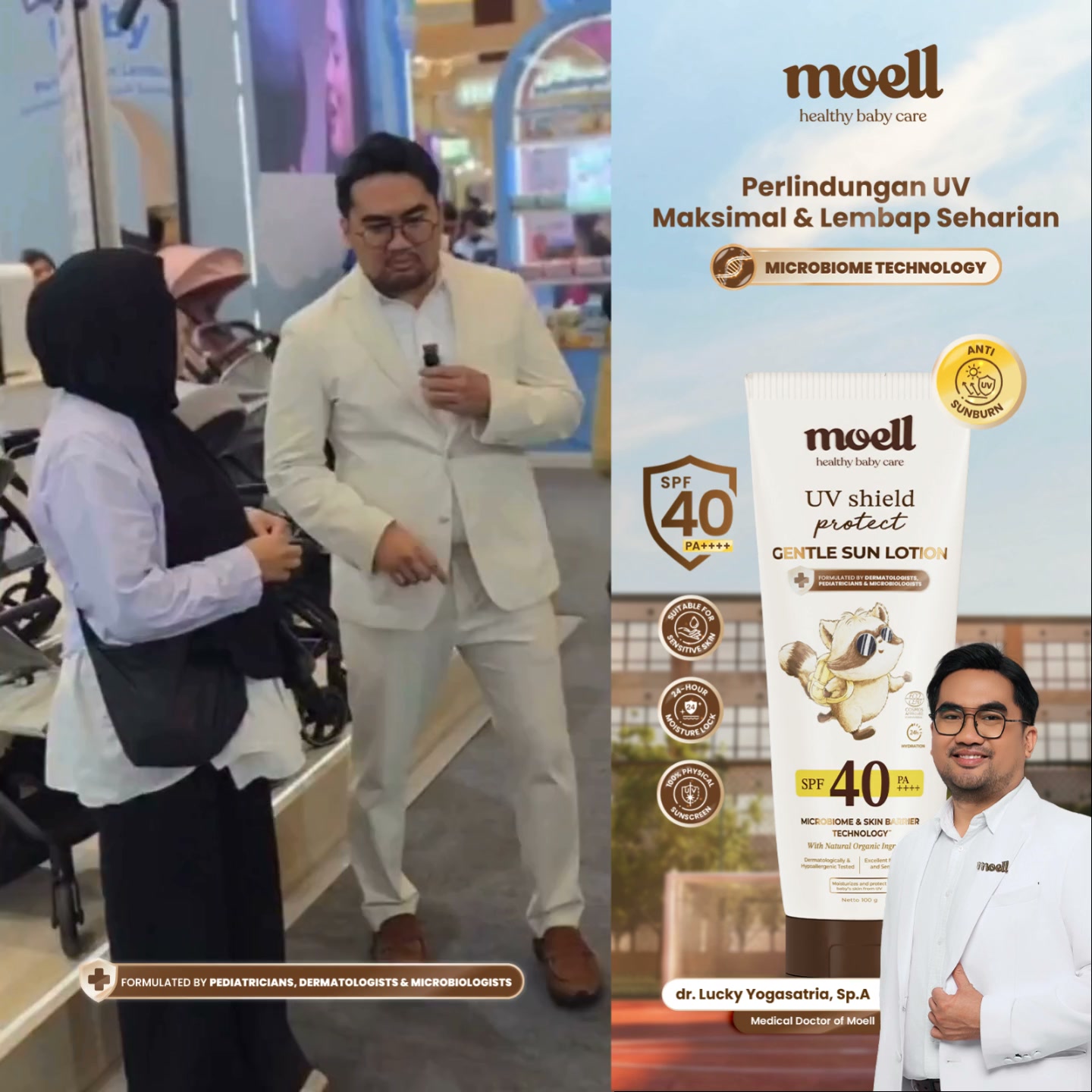 Moell Hair & Body Care Facebook ad: Sun Lotion Moell sudah bisa dibeli, buruan checkout…