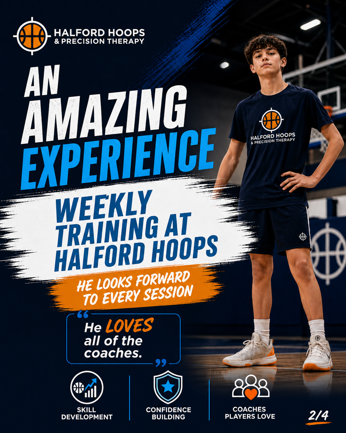 Halford Hoops & Precision Therapy Facebook ad
