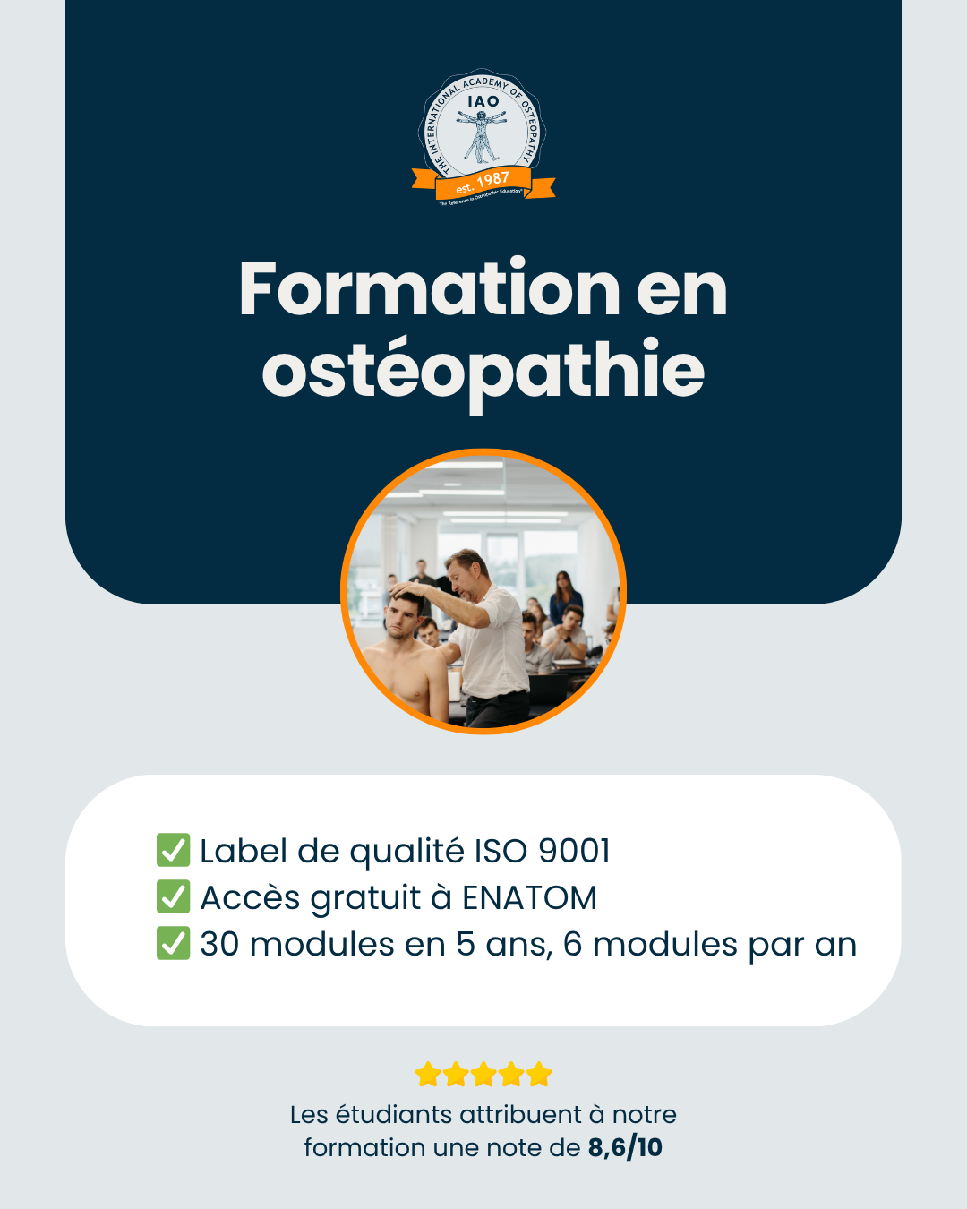 The International Academy of Osteopathy Facebook ad from Jun 17, 2026