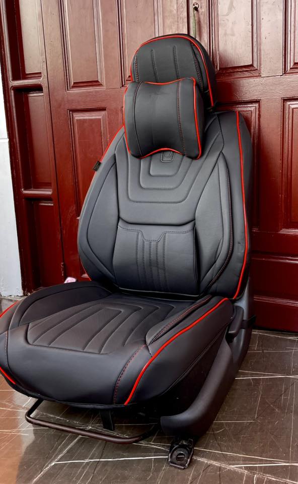 K.J Deals Facebook ad: Upgrade your ride with our premium leather seat…