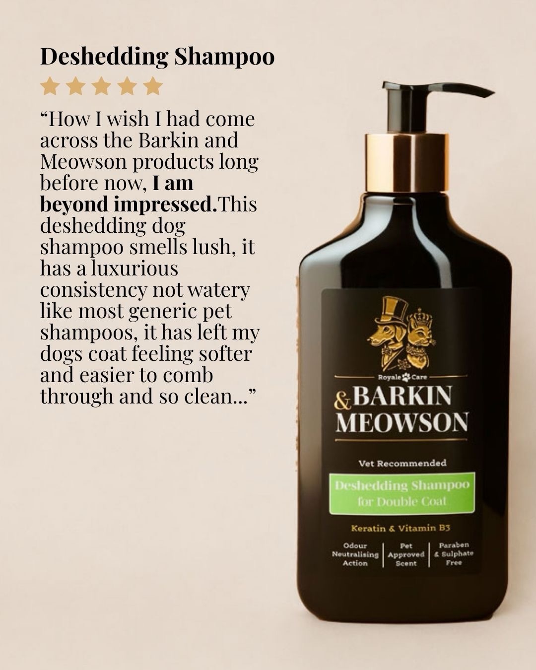 Barkin & Meowson Facebook ad: We’re so happy to be continuously help you…