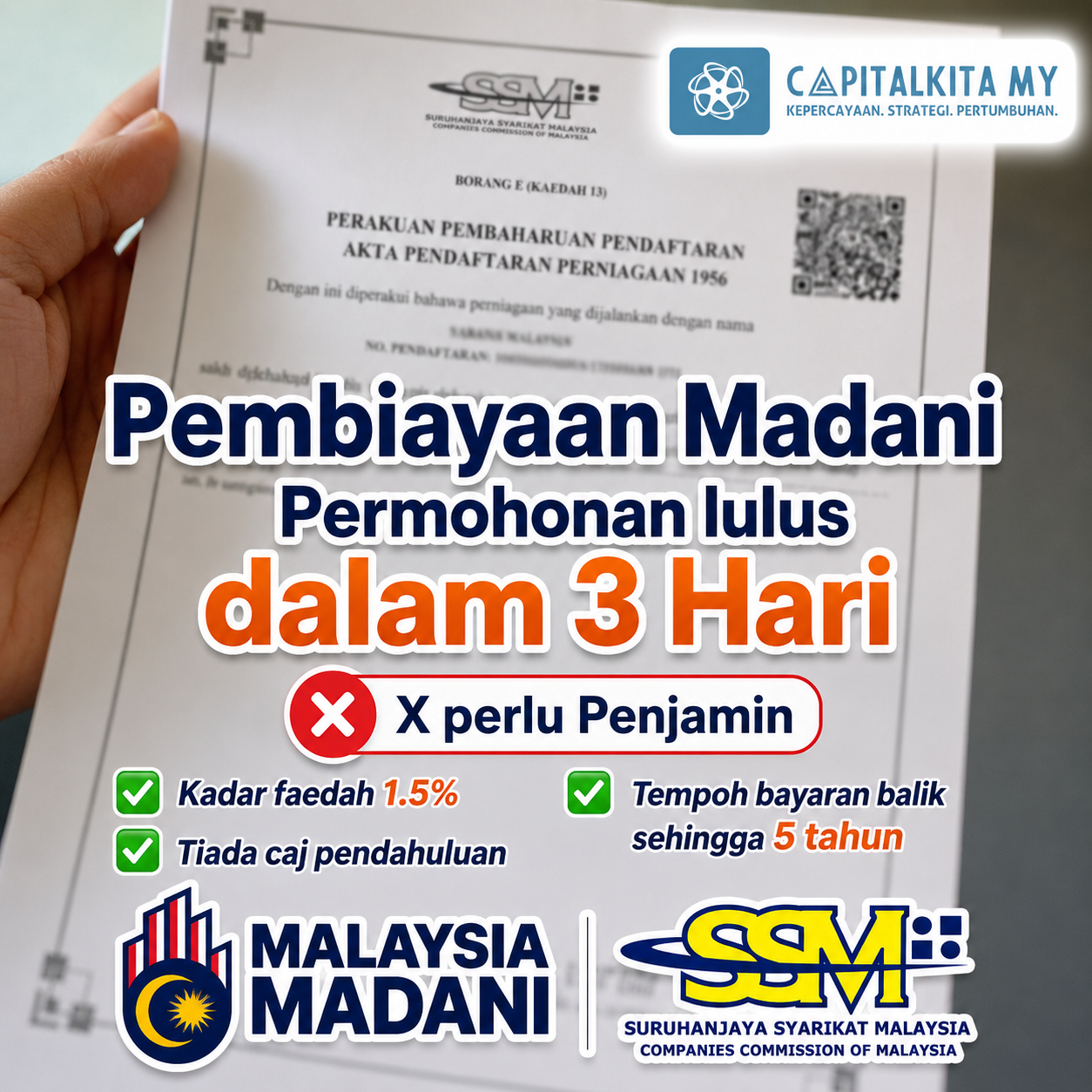 CapitalKita MY Facebook ad: Konsultasi Profesional PERCUMA