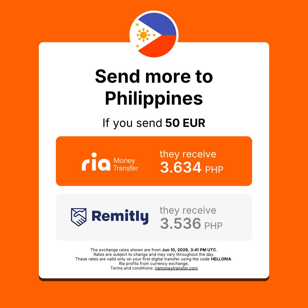 Ria Money Transfer Facebook ad