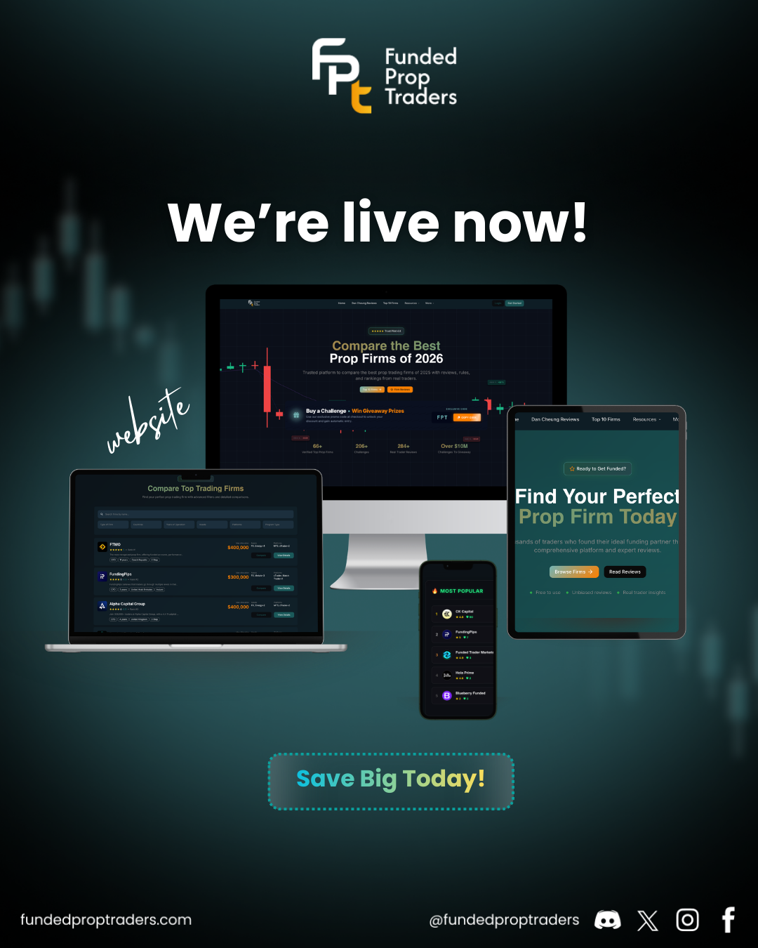 WFX FZE Facebook ad: Find The Best Prop Firm (2026)