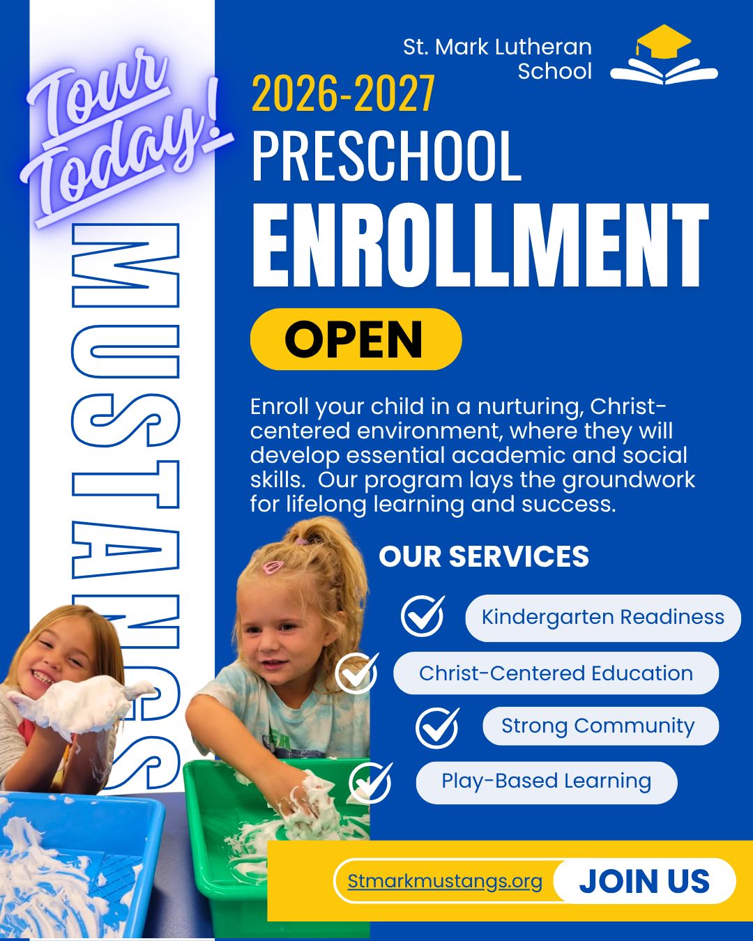 St. Mark Lutheran School-Lincoln, NE Facebook ad: Open Enrollment Now Open at St.