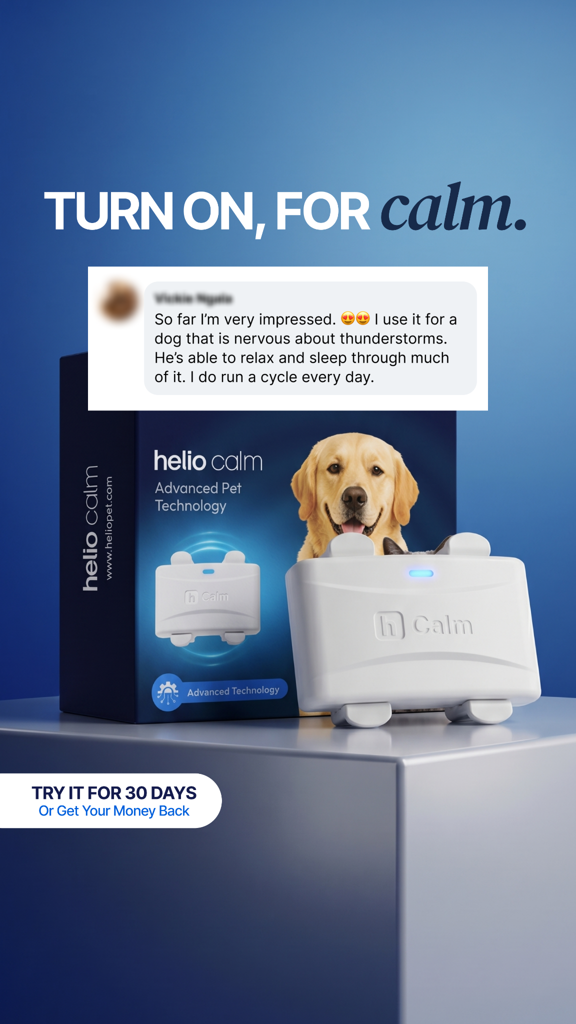 Helio Pet Facebook ad