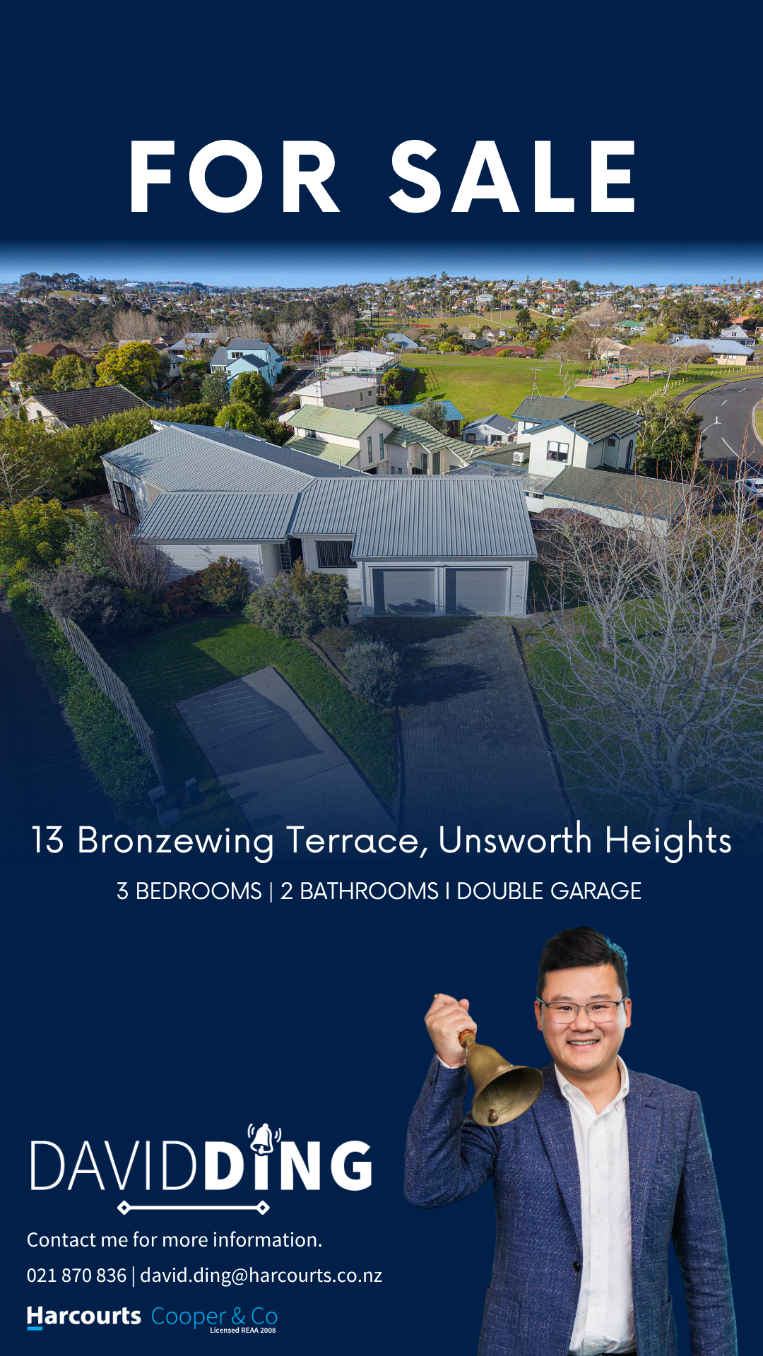 David Ding Real Estate Facebook ad: 13 Bronzewing Terrace, Unsworth Heights