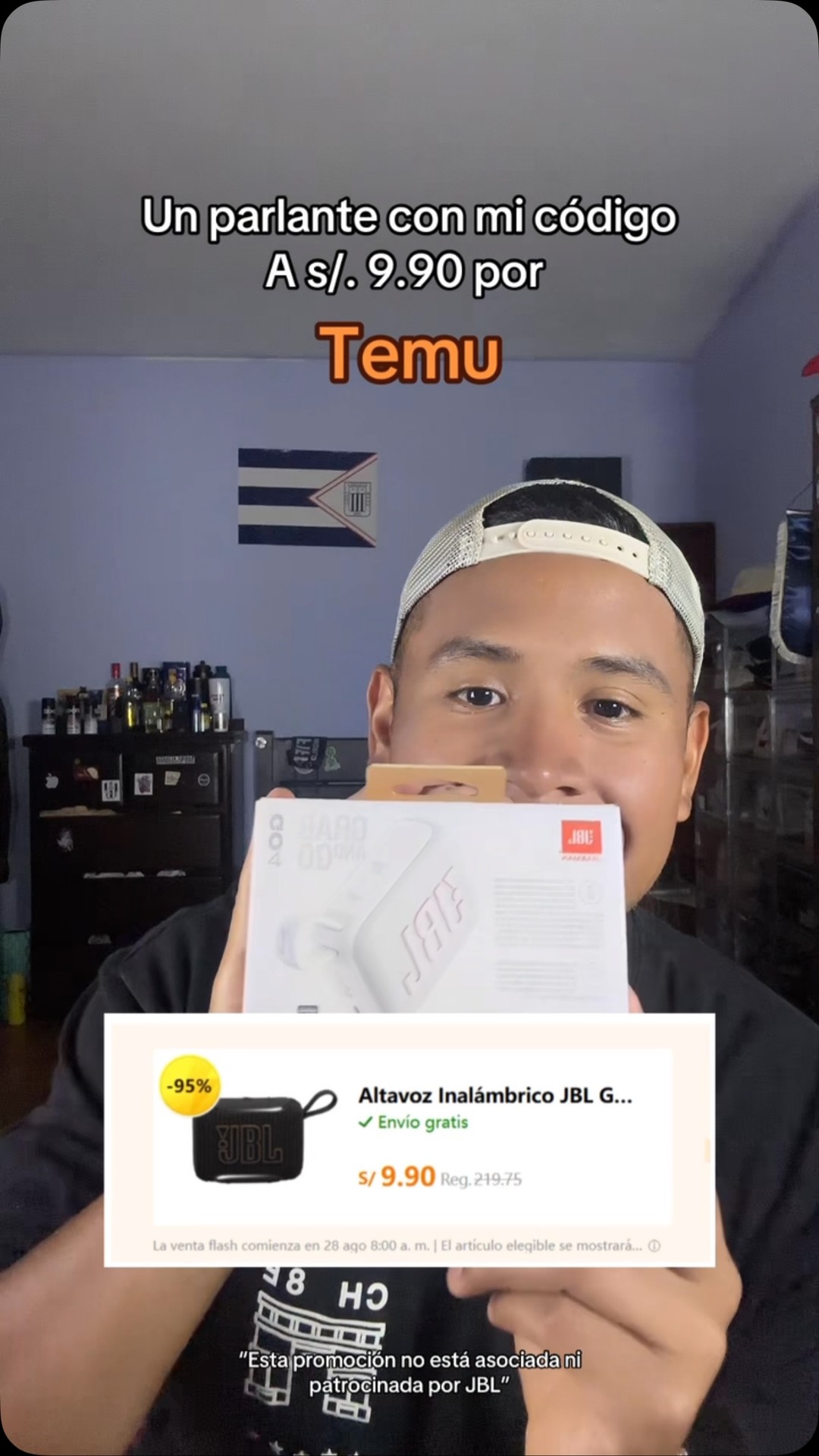 TemuPeru Facebook ad: Busca el código 【kmv5795】 en la app de…