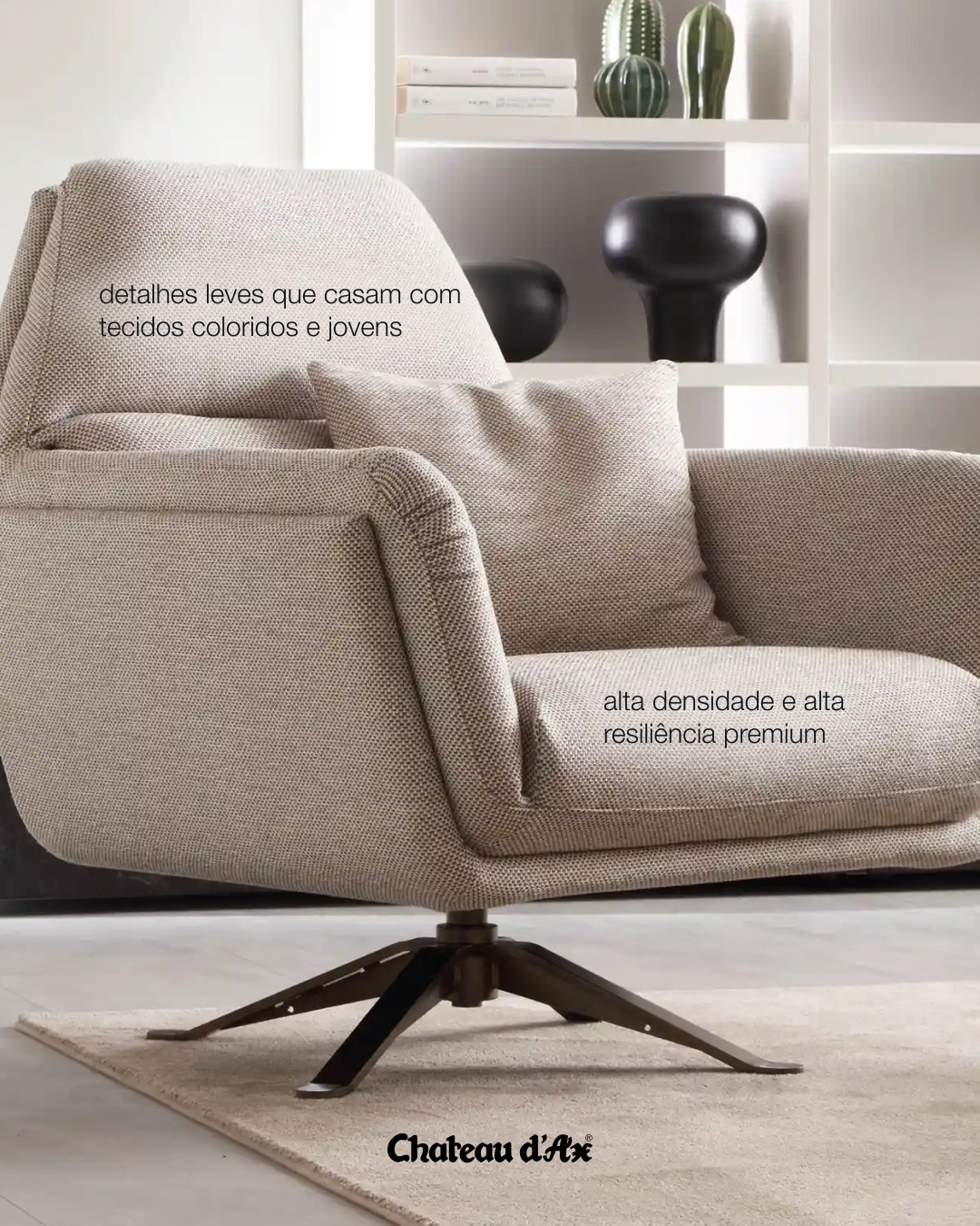 Chateau d'Ax Portugal Facebook ad: Há Poltronas que entram em casa como quem…