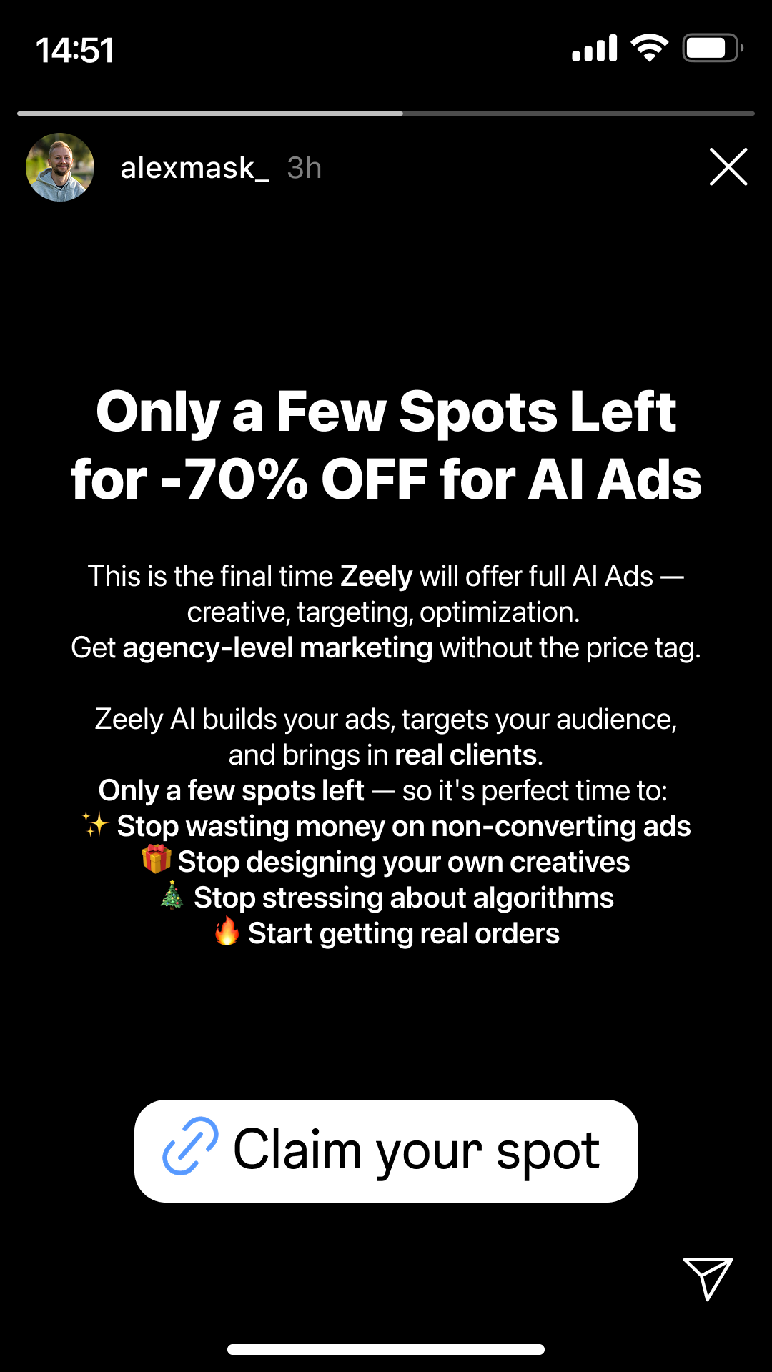 Zeely Facebook ad
