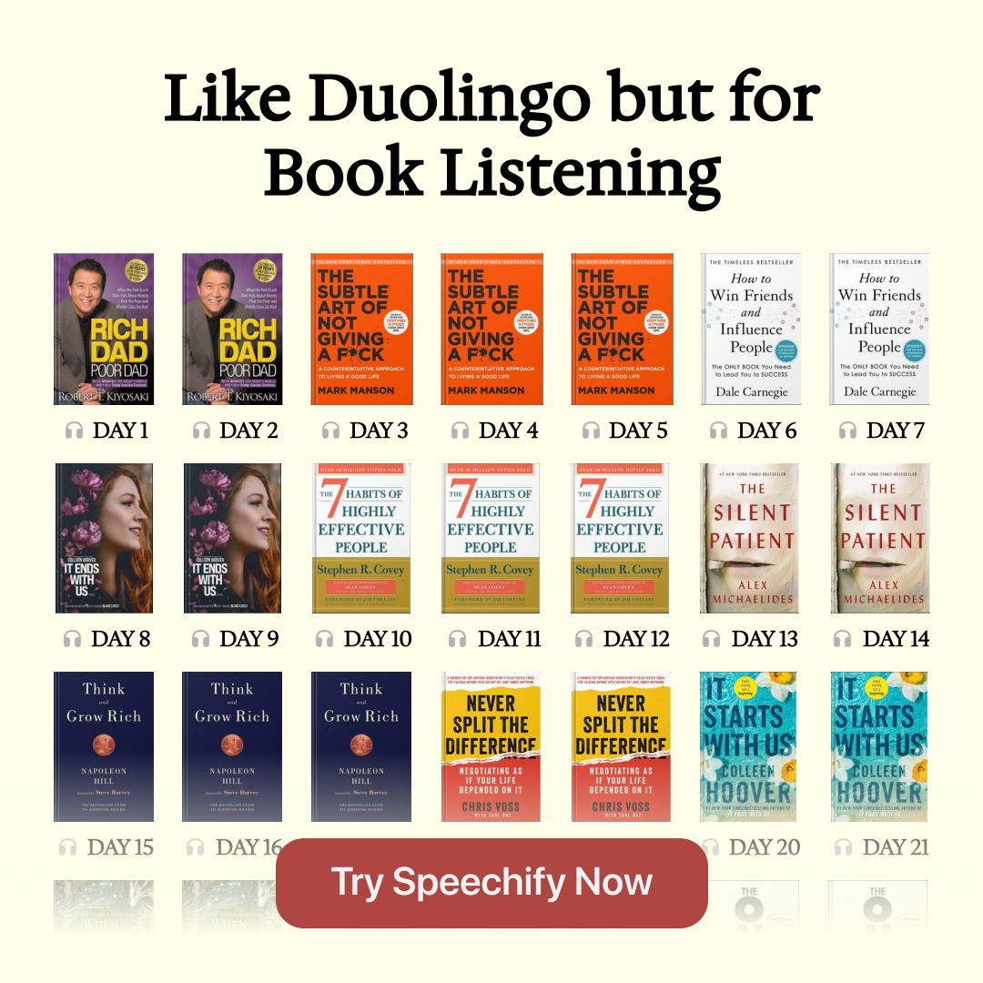 Speechify Facebook ad