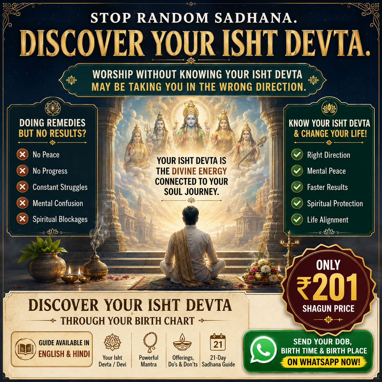 DivyaLok Bhakti Facebook ad: Discover Your Isht Devta