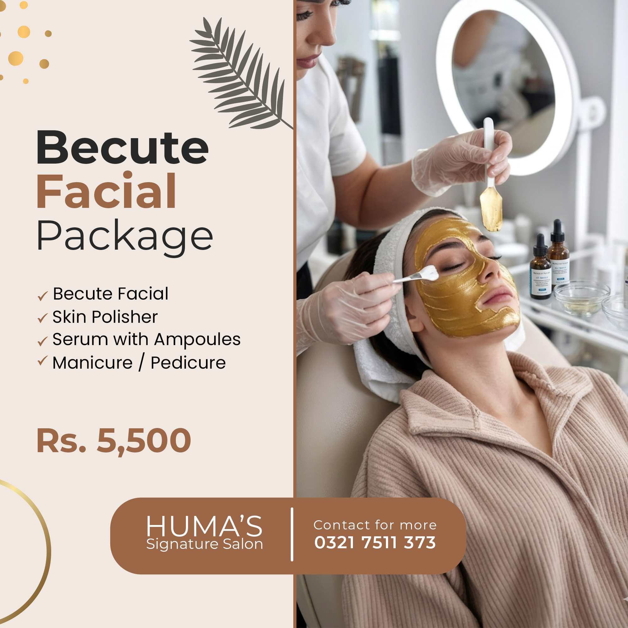 Huma's Signature Salon & SkinCare Aesthetics Clinic Facebook ad