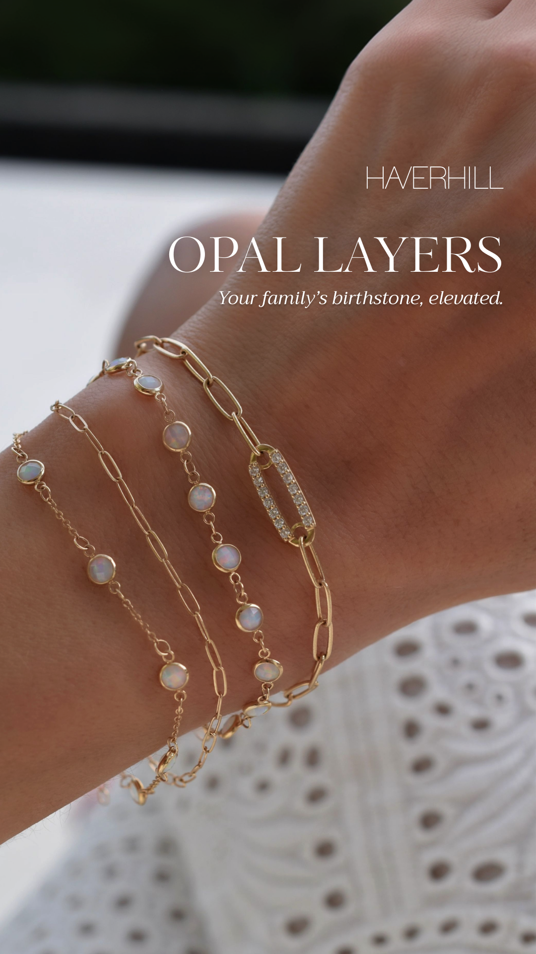 HAVERHILL Collection Facebook ad: 14k Gold Birthstone Jewelry