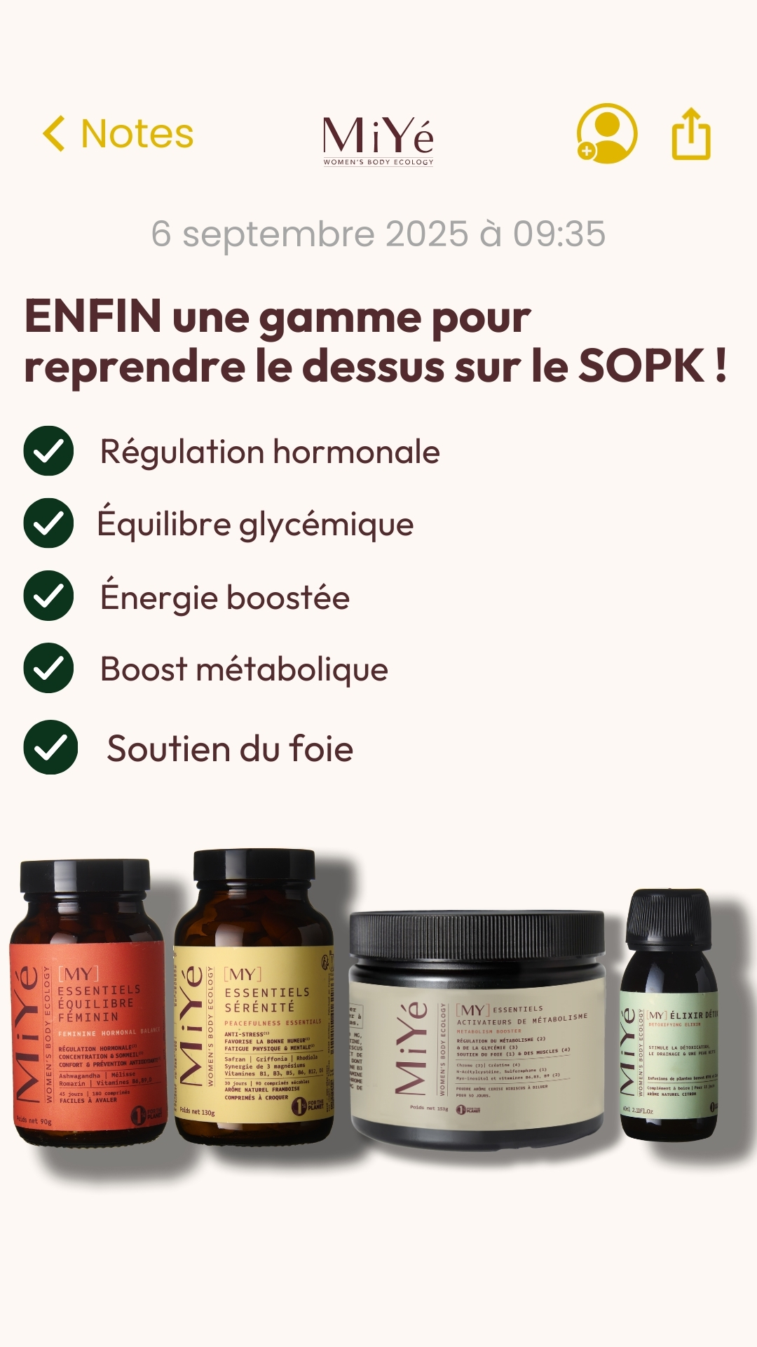 MiYé Facebook ad