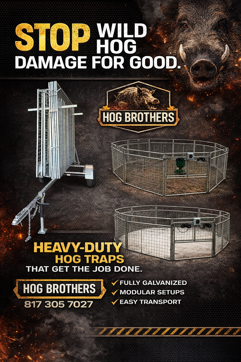 Hog Brothers Facebook ad: Real Hog Control Starts