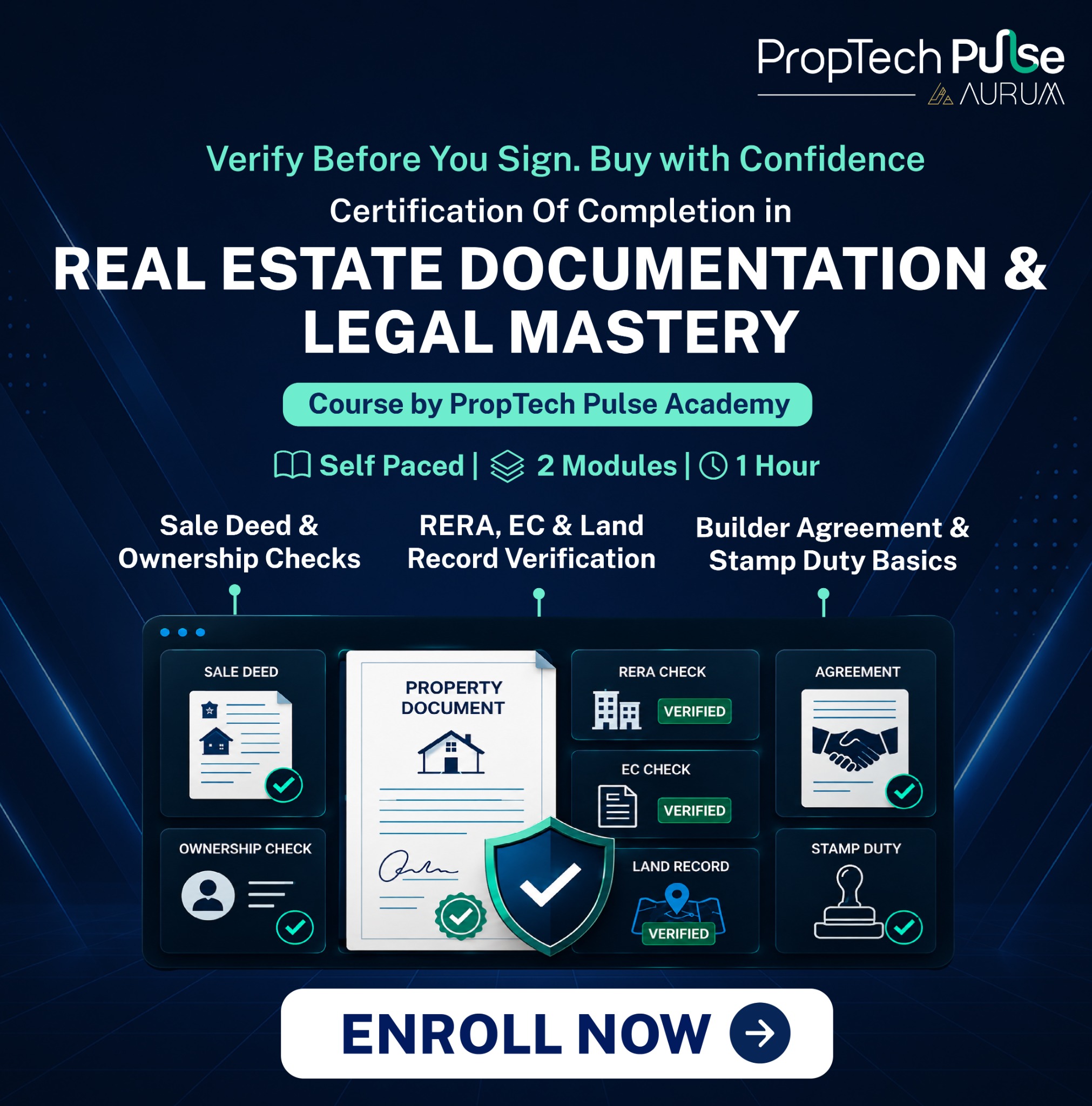 Aurum PropTech Limited Facebook ad: Verify Before You Sign. Buy With Confidence