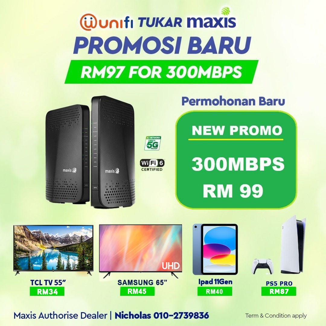 Unifi Maxis Astro Internet Authorised Dealer Facebook ad: Chat with us