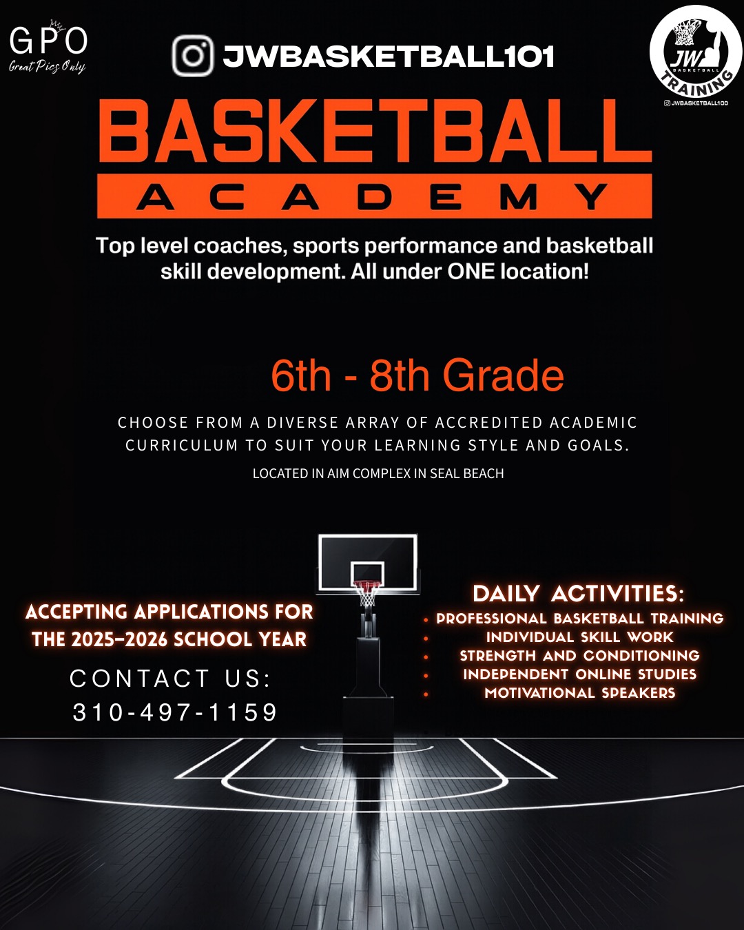 JW Basketball Academy Facebook ad