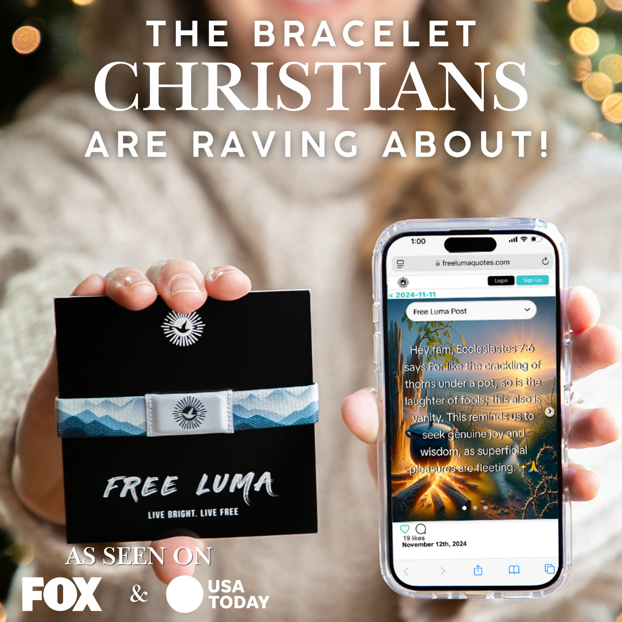 Free Luma Facebook ad: Daily Bible Verse. In Style.