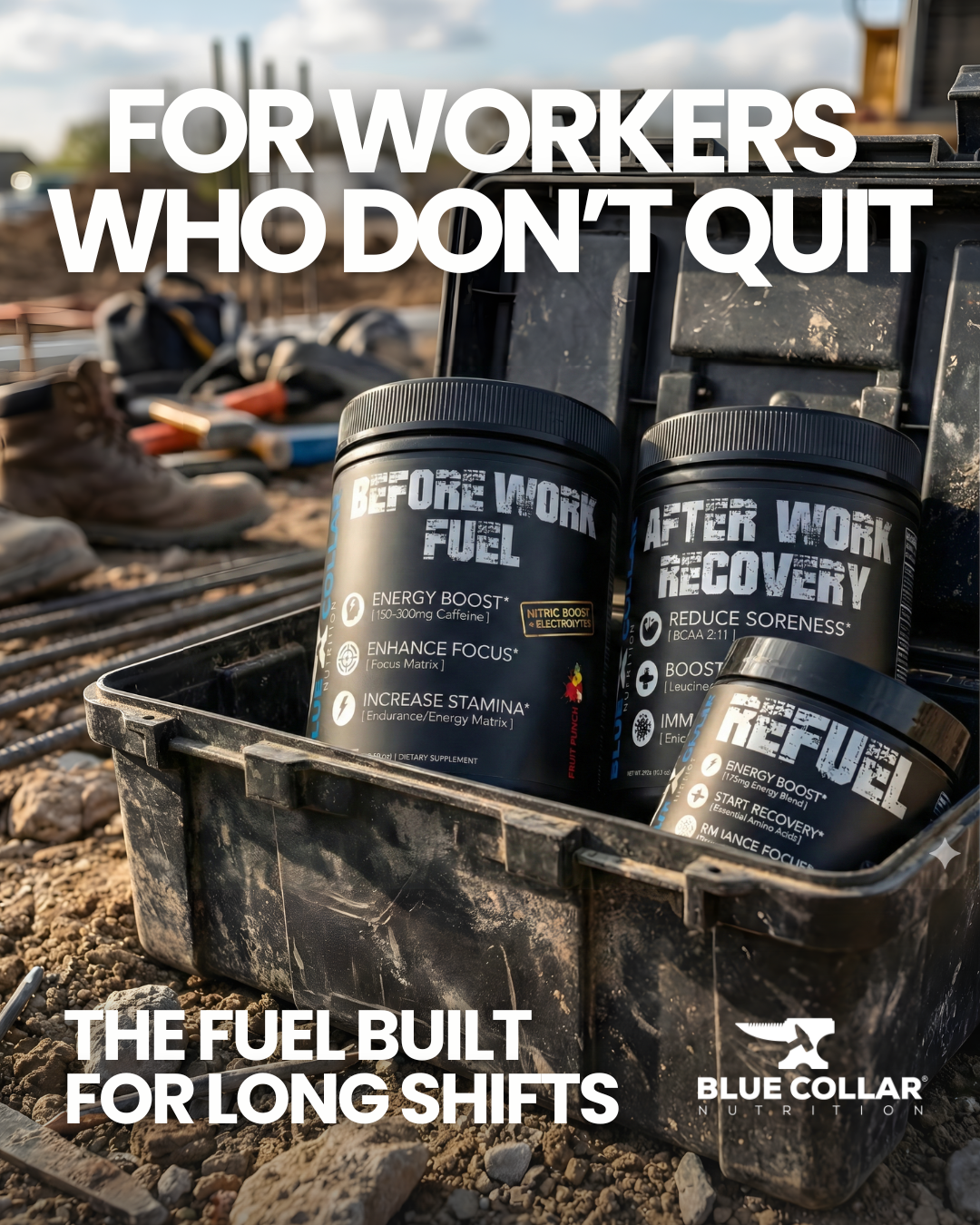 Blue Collar Nutrition Facebook ad