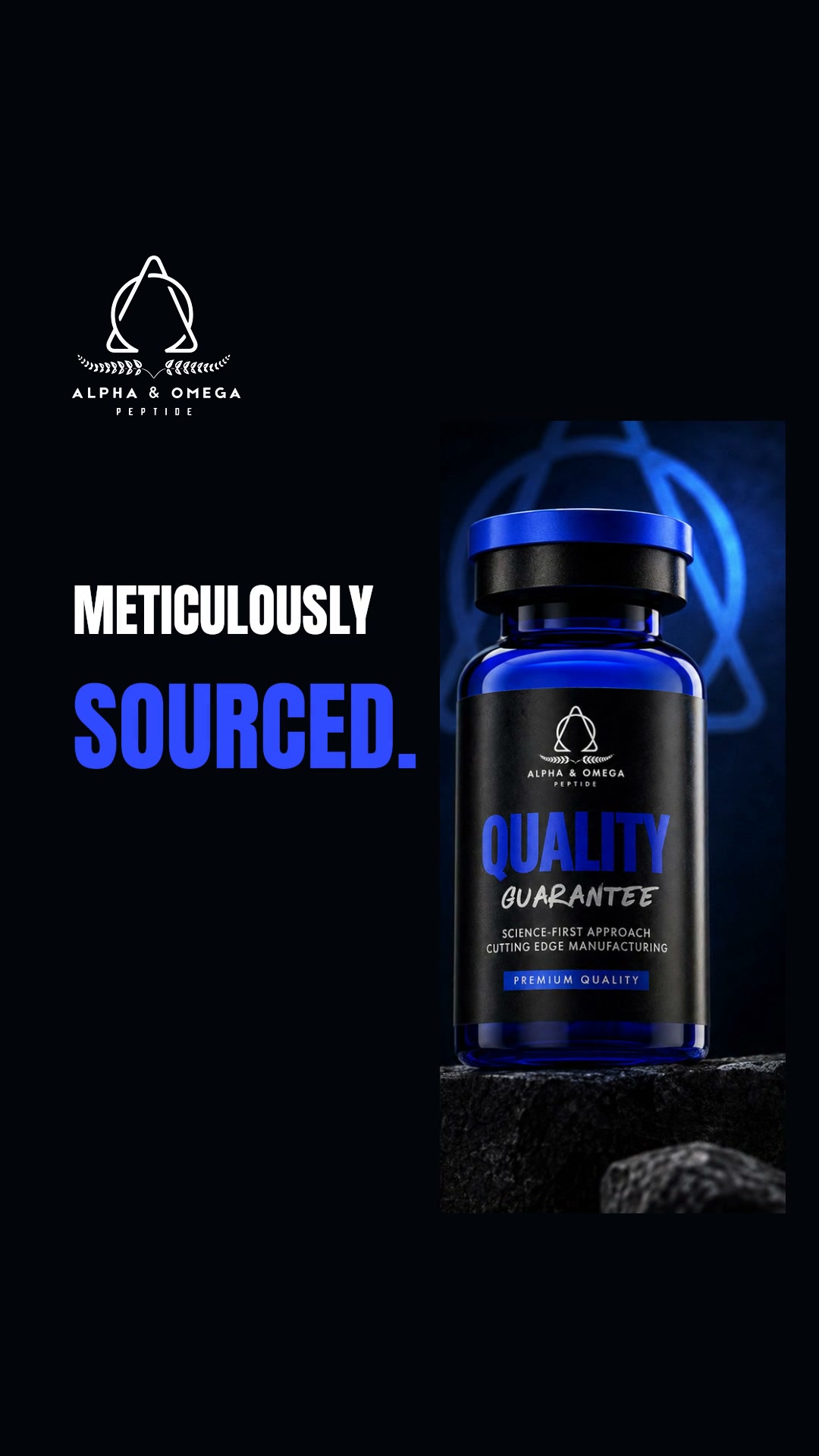 Alpha Omega Peptide Facebook ad: Quality You Can Trust