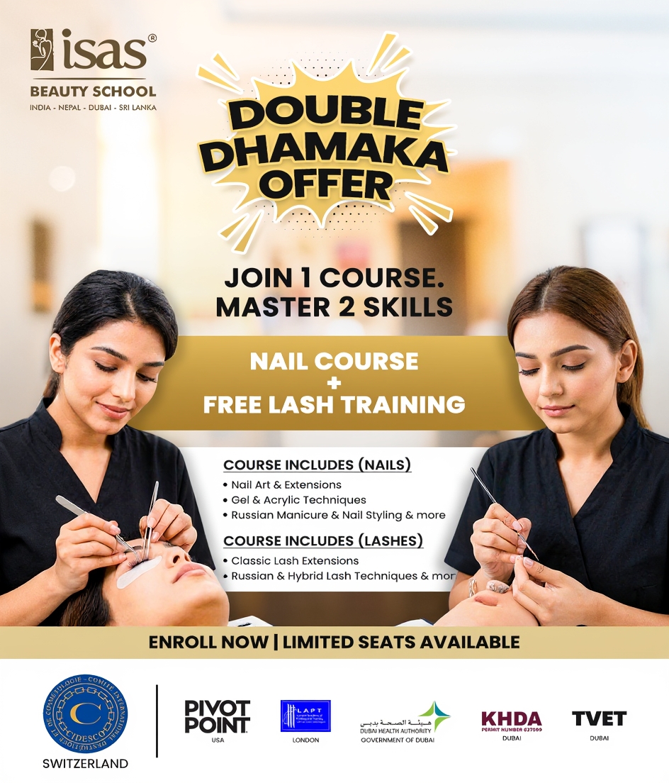 ISAS International Beauty School, Nepal Facebook ad: Chat on Messenger