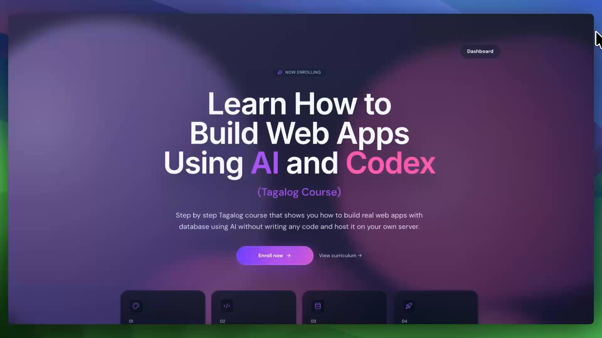 The Creative Quad Facebook ad: Learn to Build Web Apps Through AI (Tagalog Course)