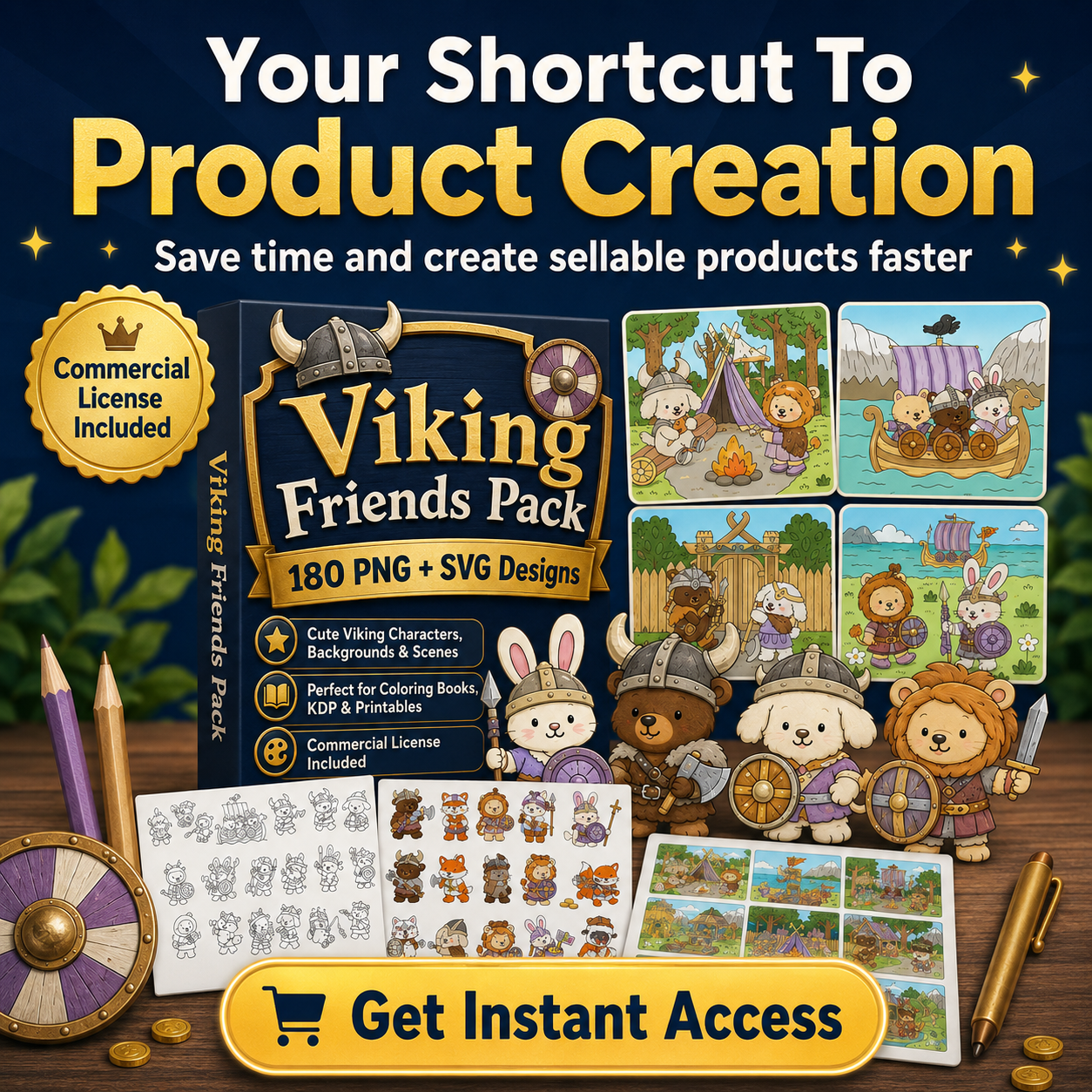 Sandra Bowes Facebook ad: Create Products Faster
