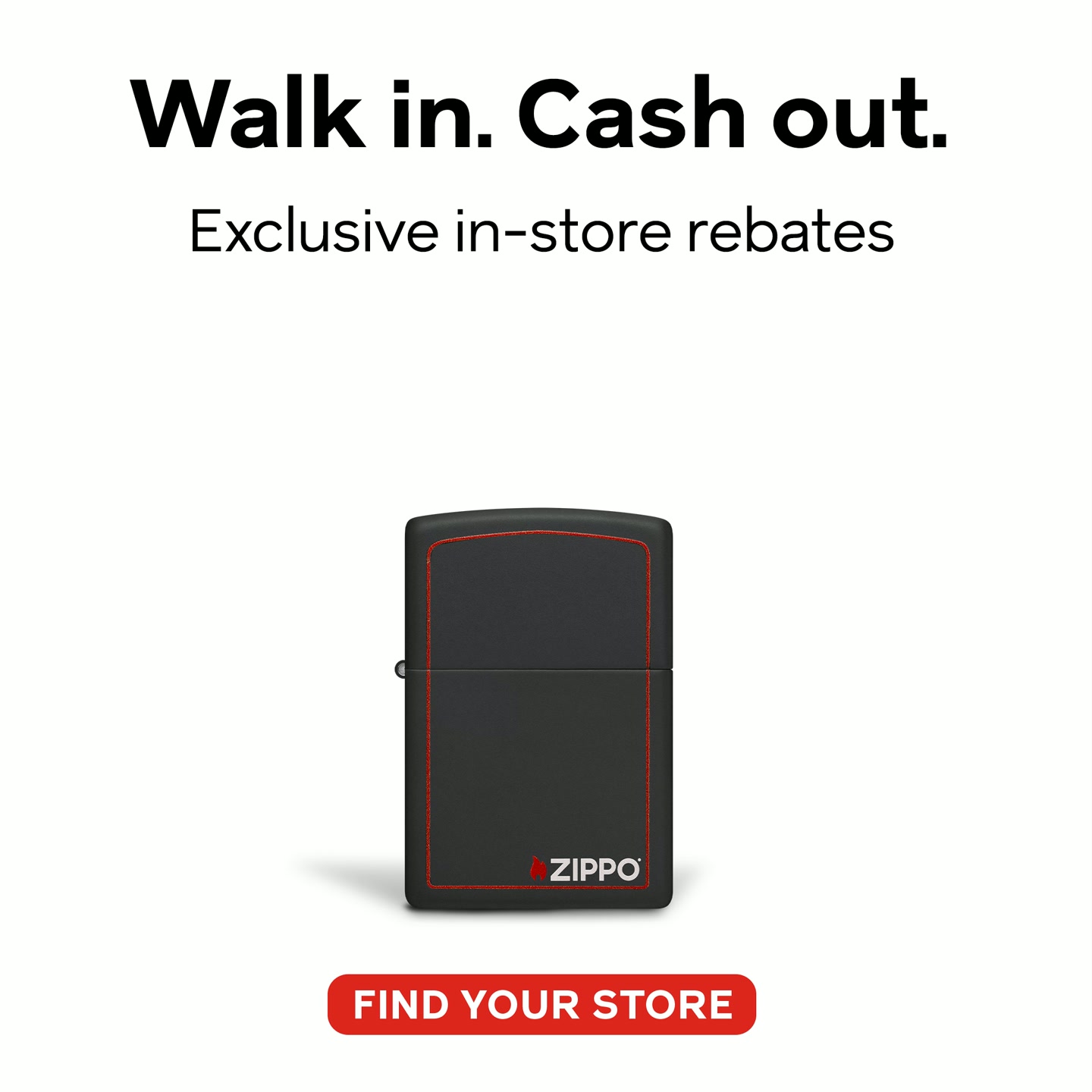 Zippo Facebook ad: FIND YOUR STORE