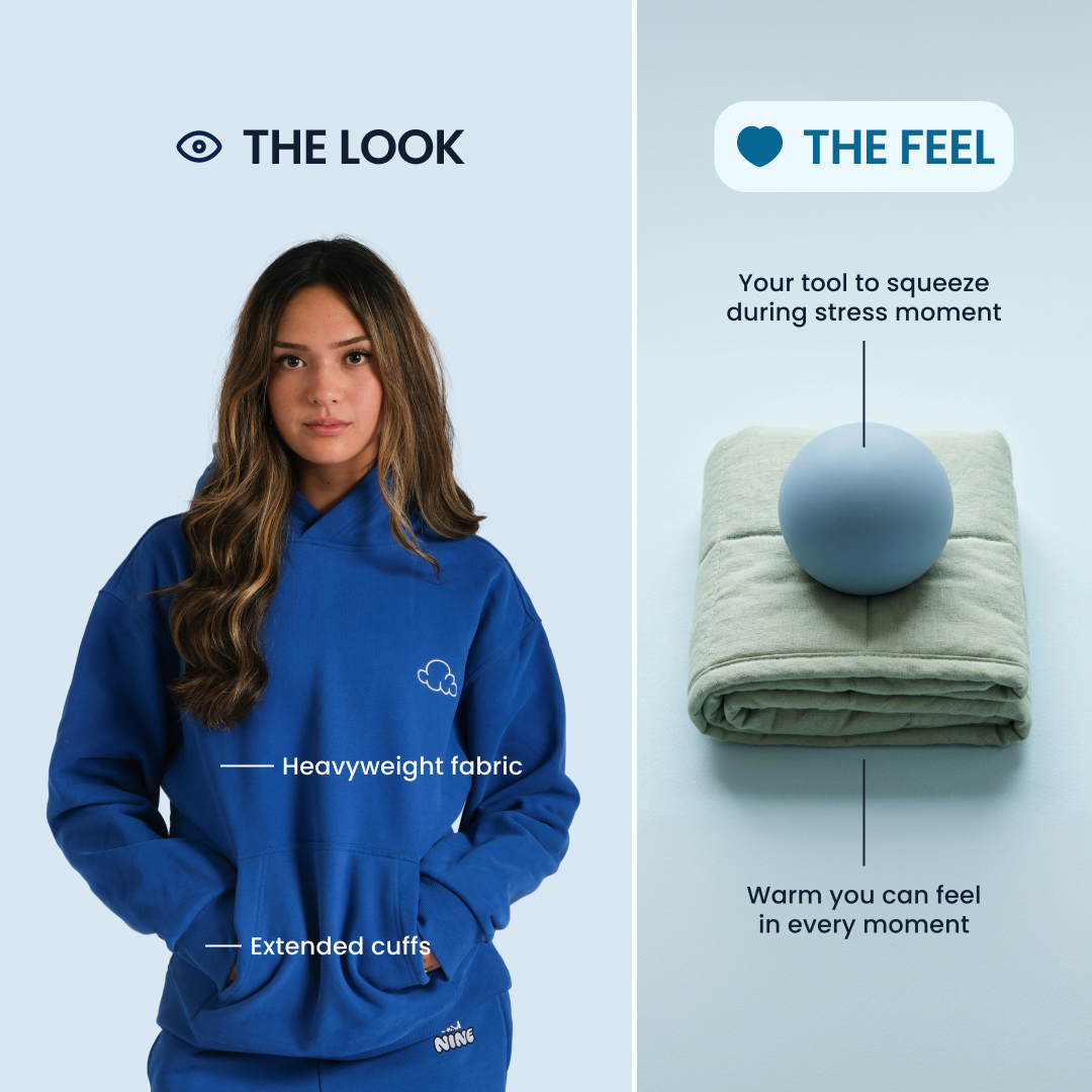 Cloud Nine Facebook ad: Squeeze & Fidget Away Anxiety