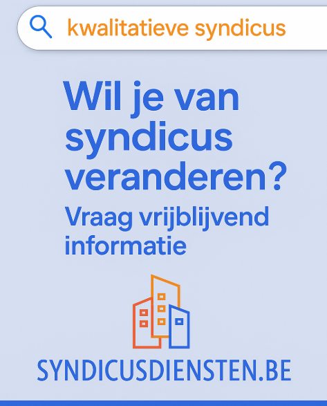 Syndicusdiensten.be Facebook ad: Offerte Syndicus Aanvragen | Syndicusdiensten.be