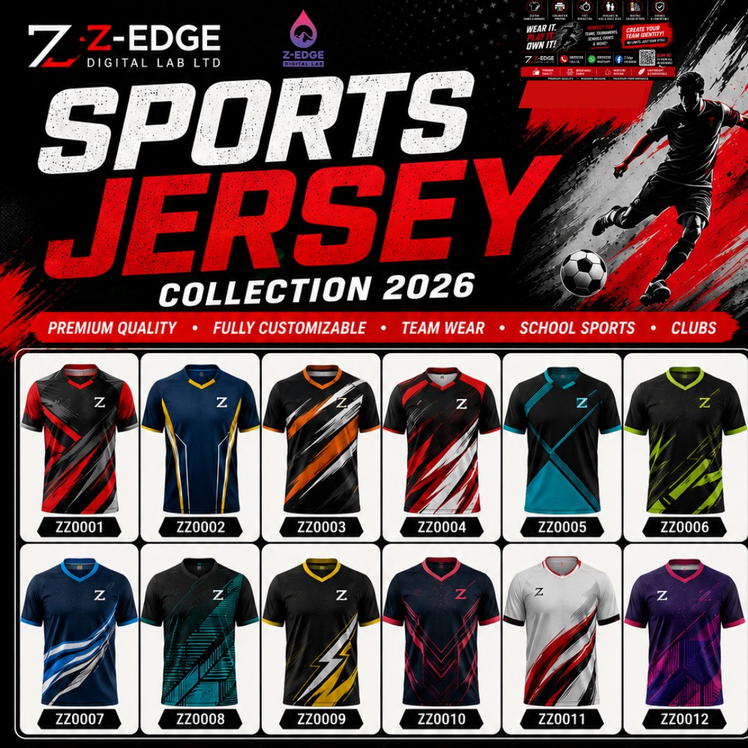 Z-Edge Facebook ad: SPORTS JERSEY COLLECTION 2026