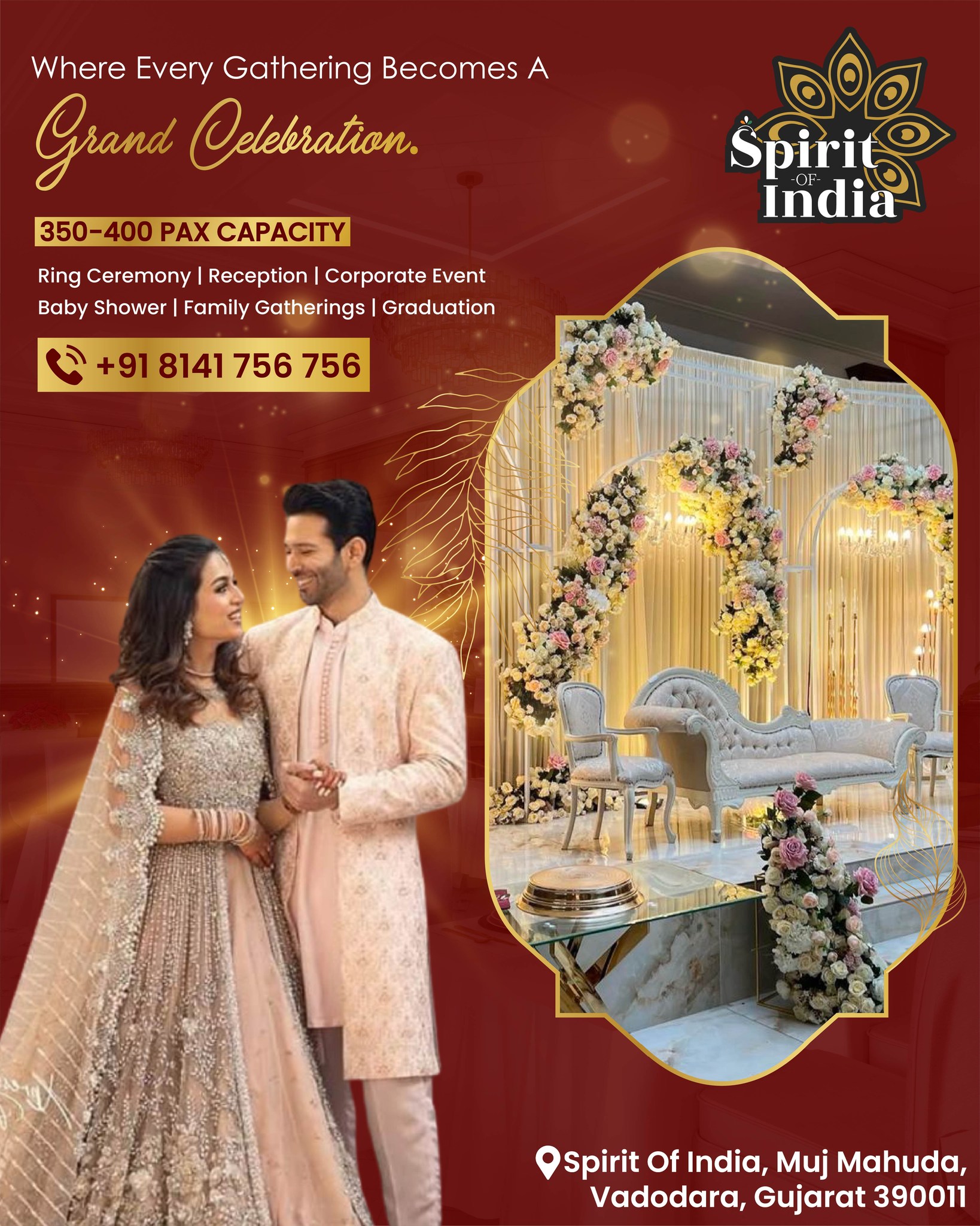 Spirit Of India Facebook ad: Turning Every Gathering Into A Grand Affair Book…